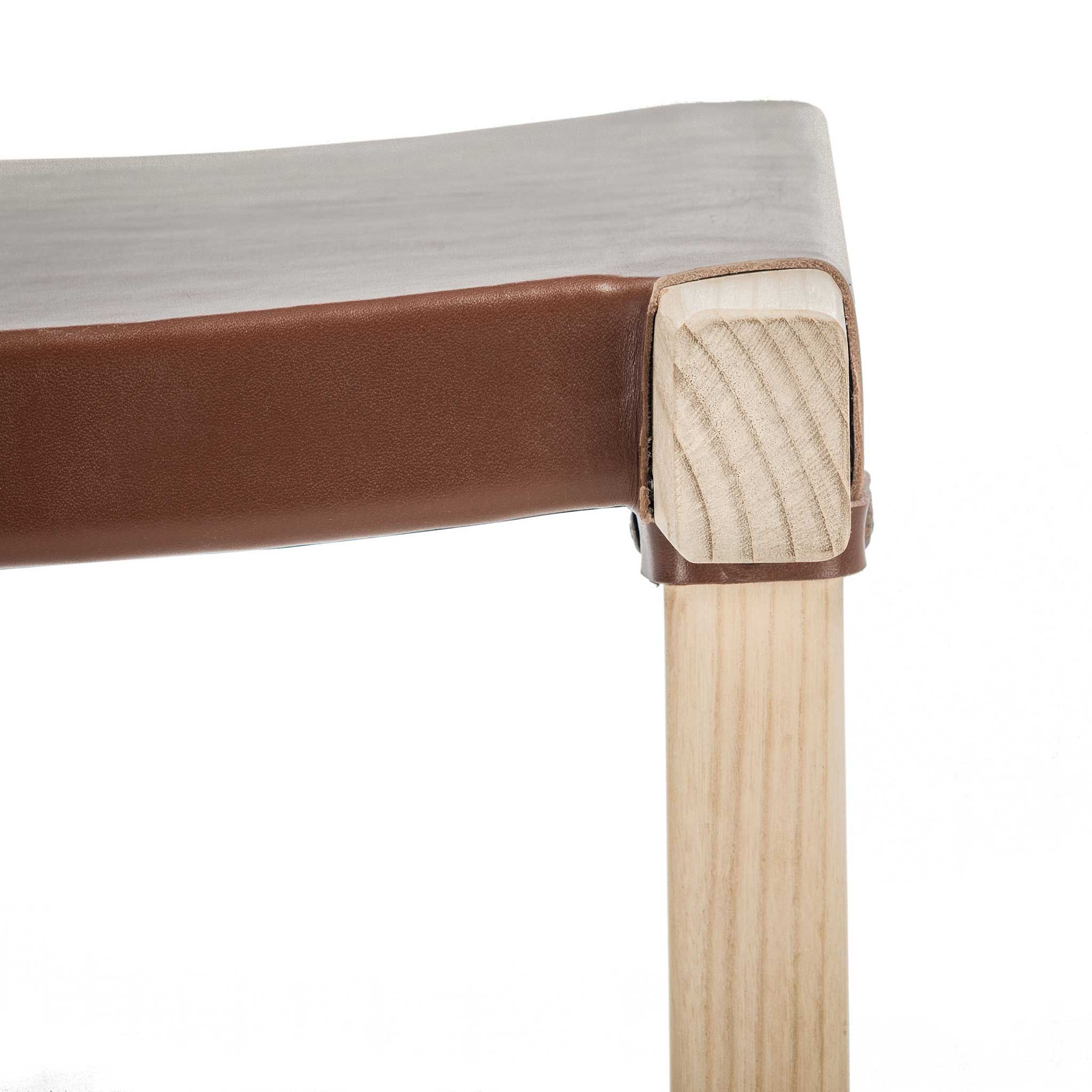 Aali Rectangle Bar Stool Cognac/Natural - Image 4