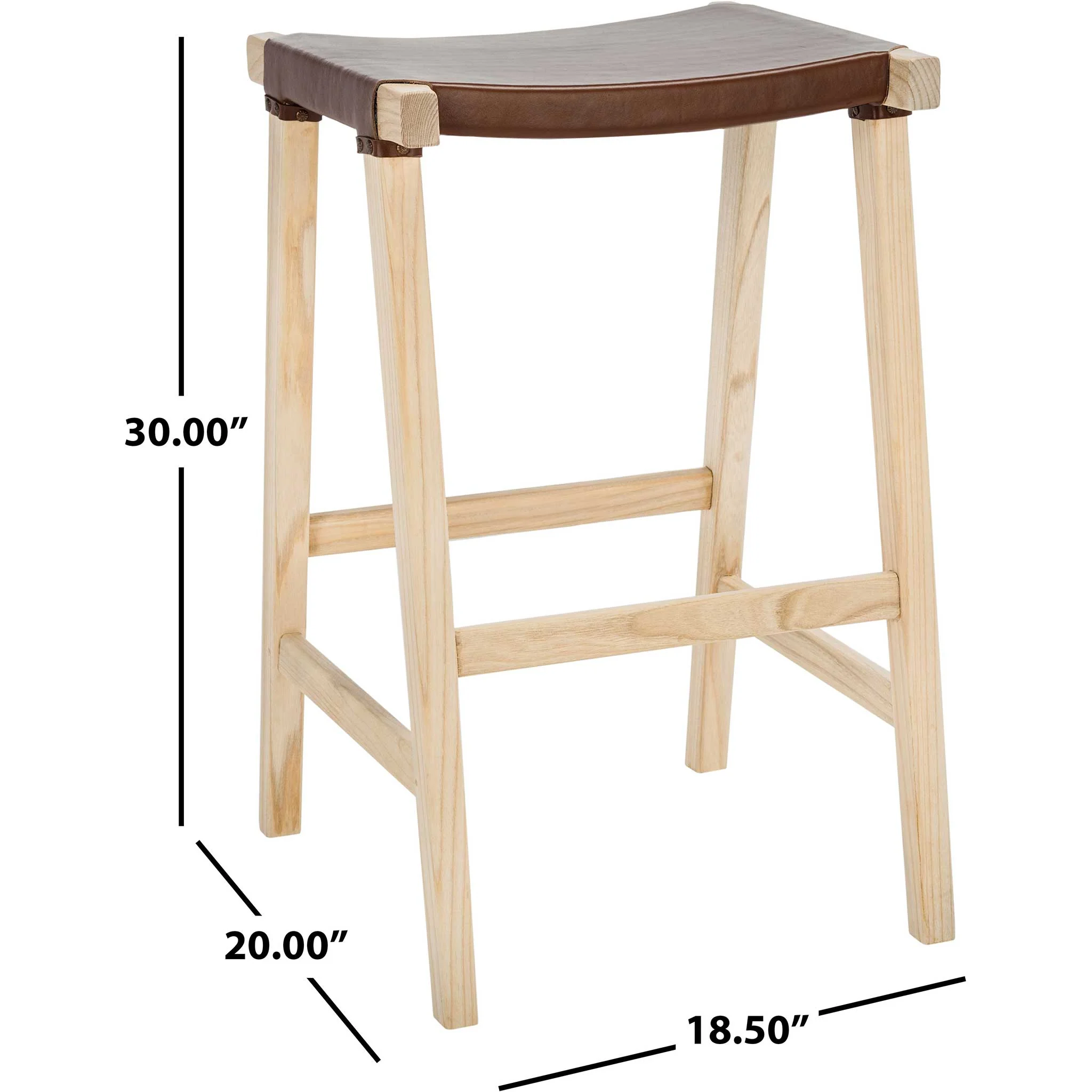 Aali Rectangle Bar Stool Cognac/Natural - Image 6