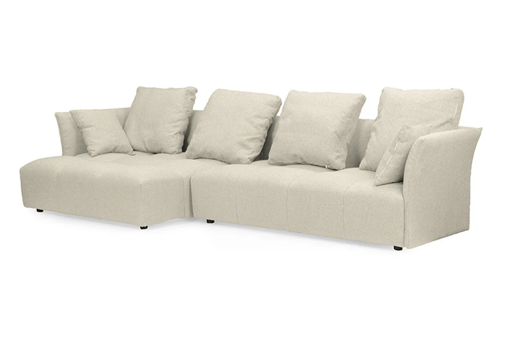 Abbison Fabric Sectional Sofa Beige - Image 2