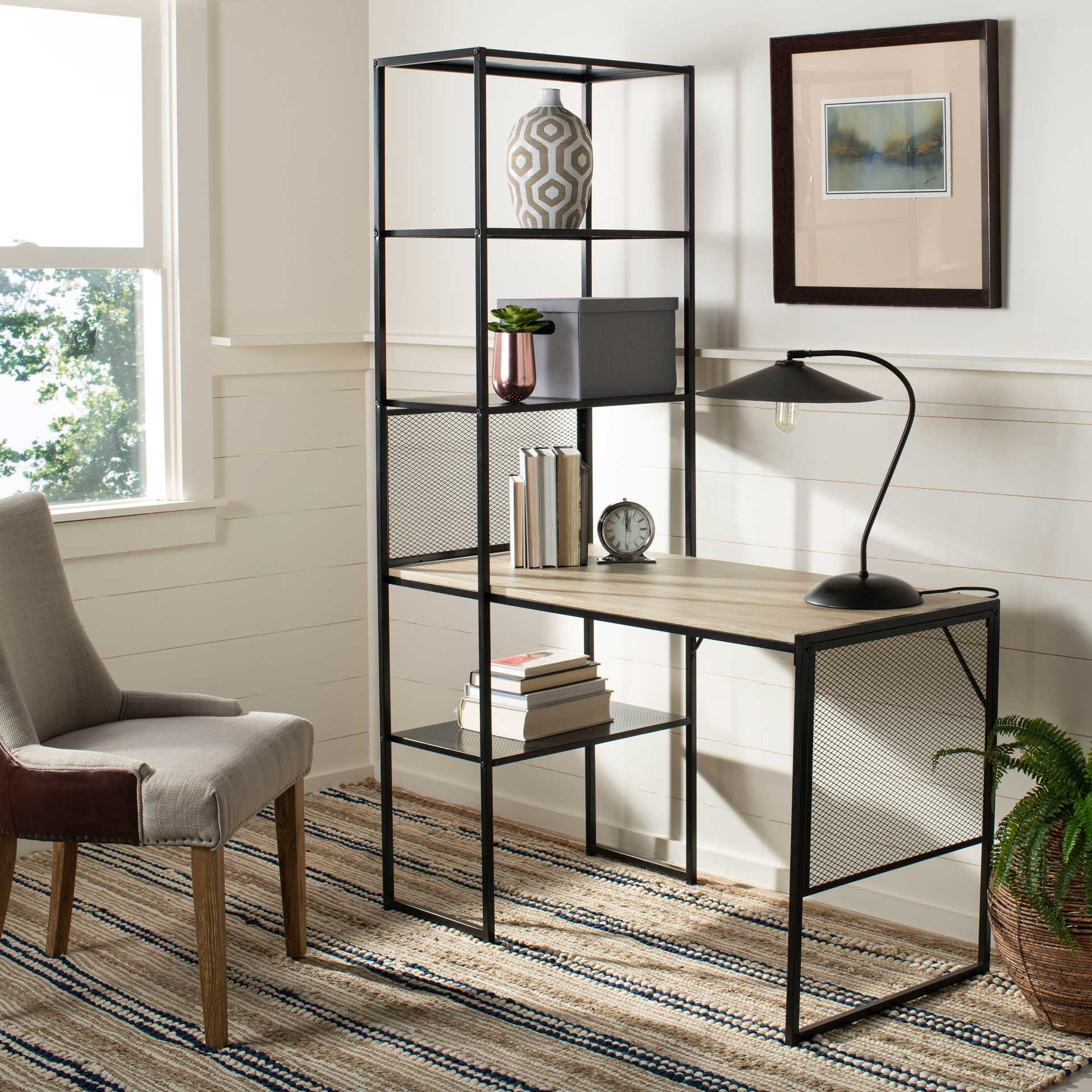 Abdiel Corner Writing Desk With Storage Black - Image 10