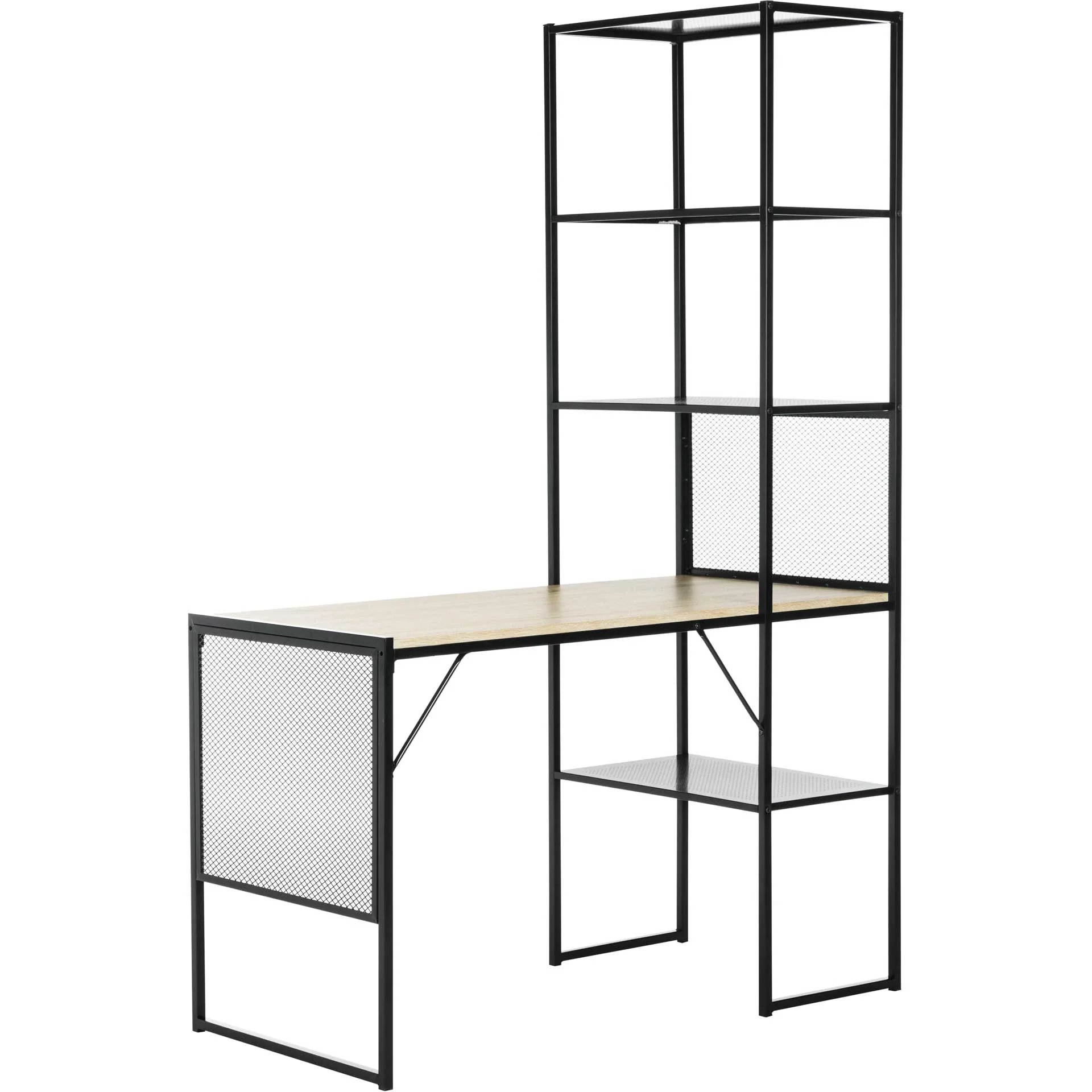 Abdiel Corner Writing Desk With Storage Black - Image 4