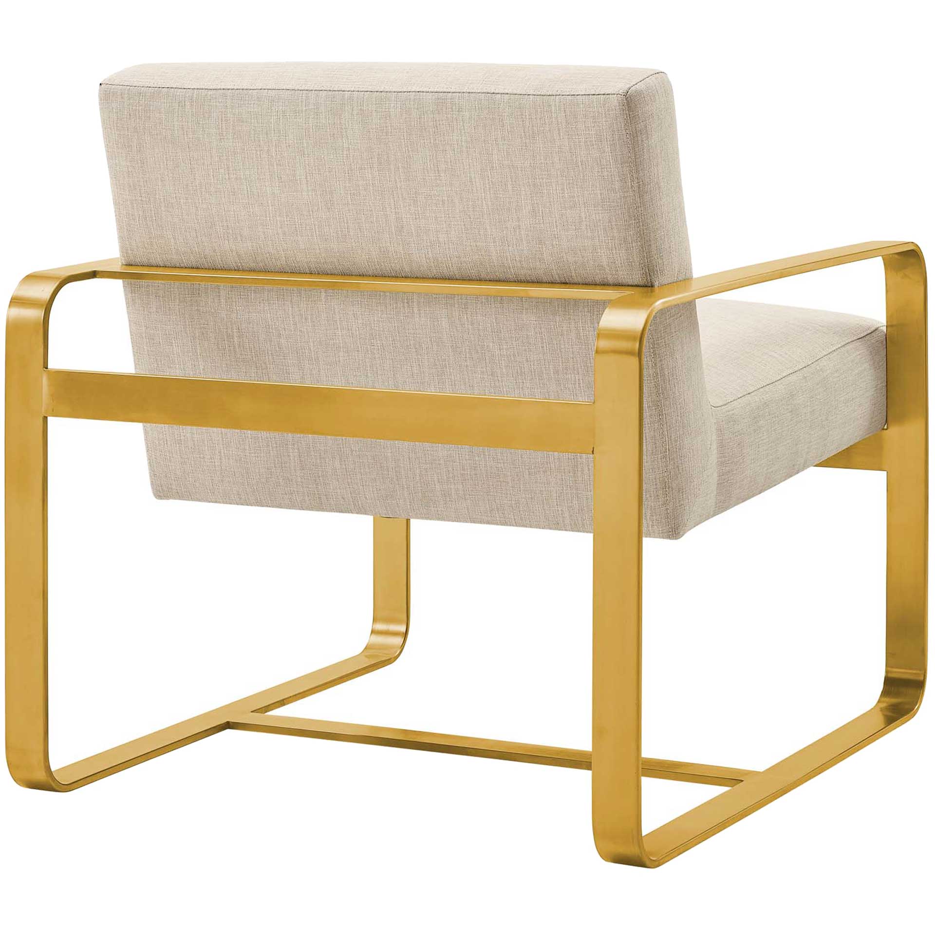 Abdiel Upholstered Fabric Armchair Beige - Image 3