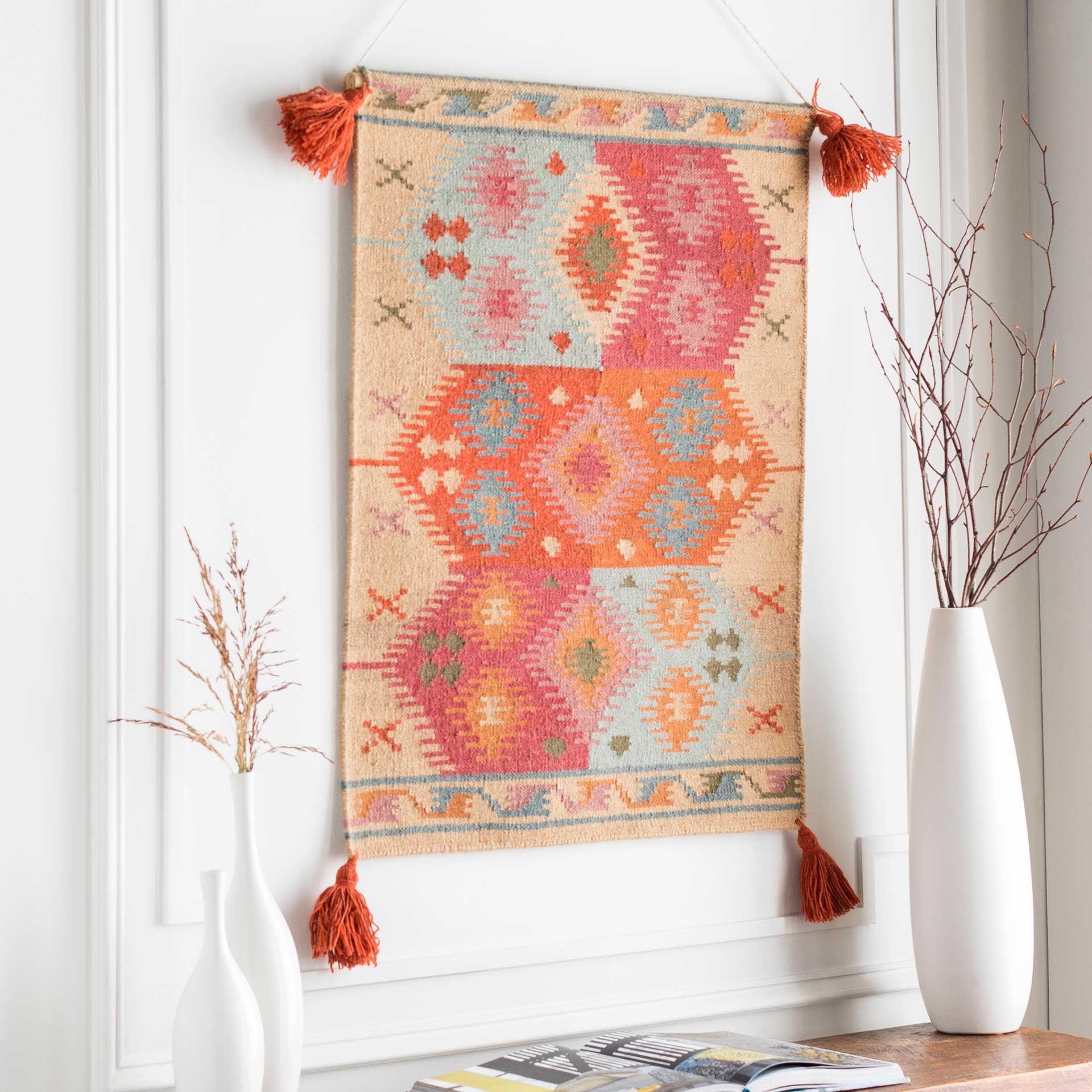 Abel Wall Hanging Brick/Khaki/Rose - Image 3