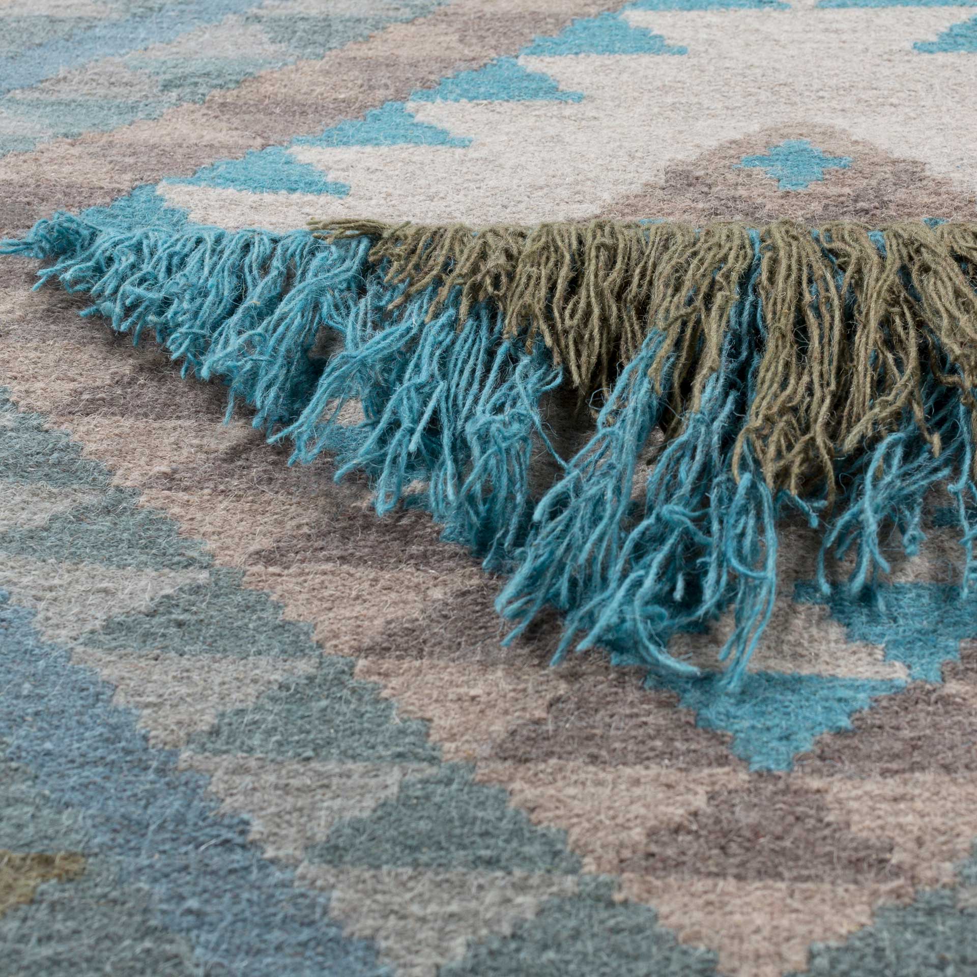 Abel Wall Hanging Dark Green/Sky Blue/Beige - Image 2