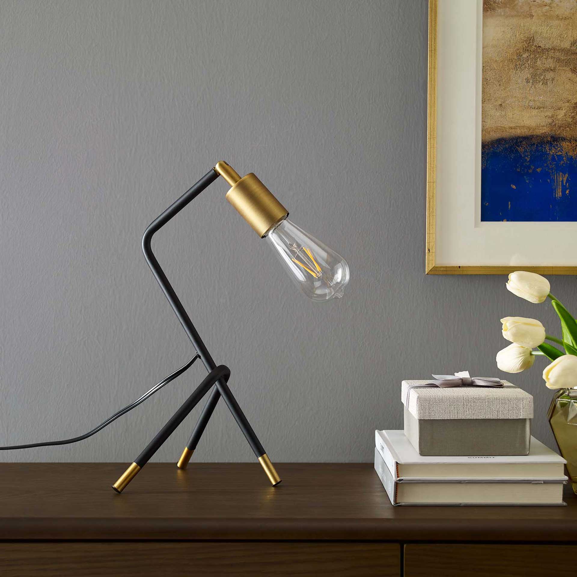 Abella Table Lamp Brass Gold/Black - Image 5