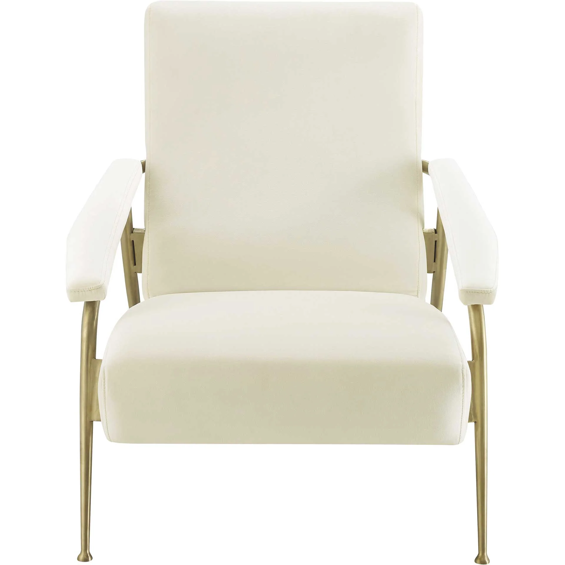 Abella Velvet Chair Cream - Image 2