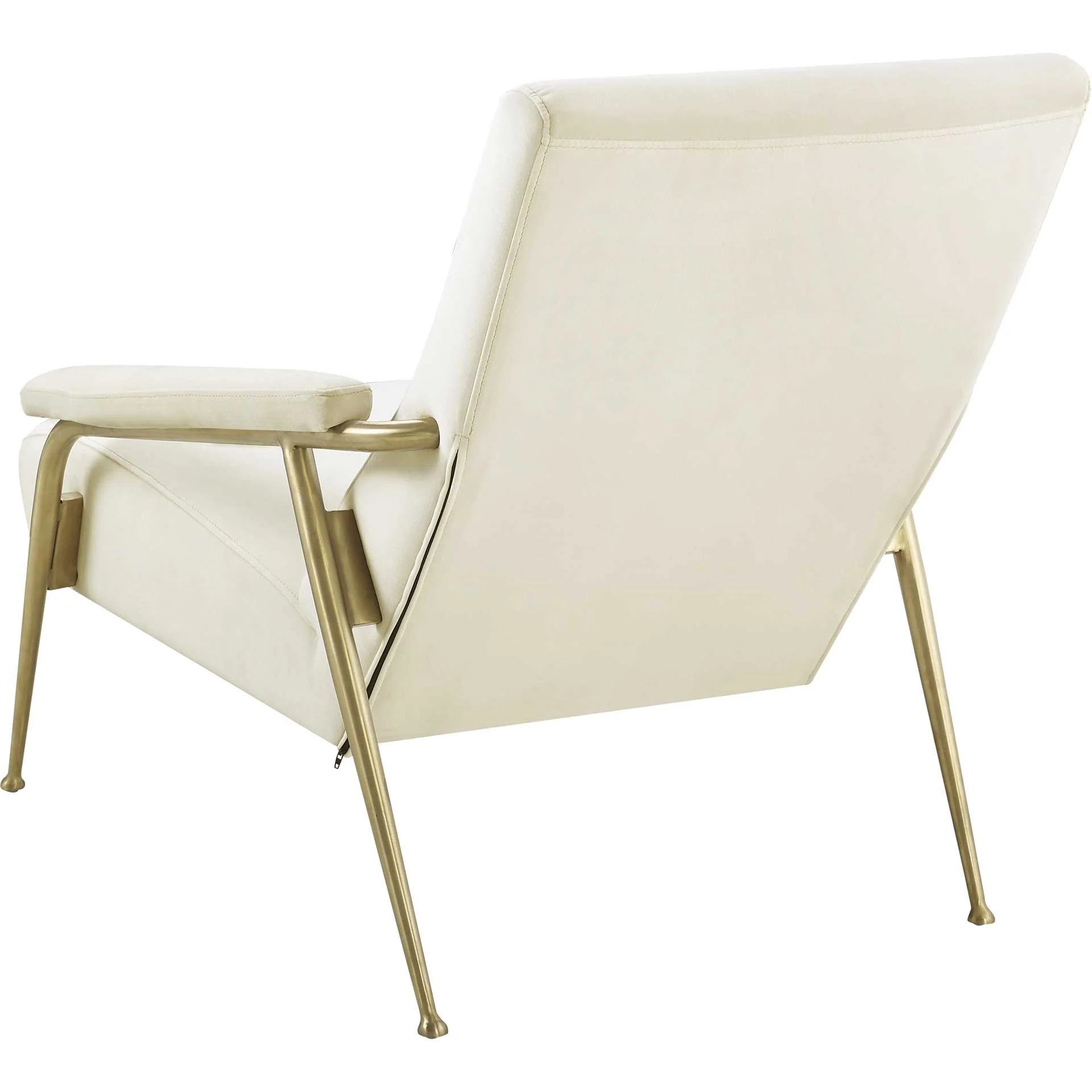 Abella Velvet Chair Cream - Image 3