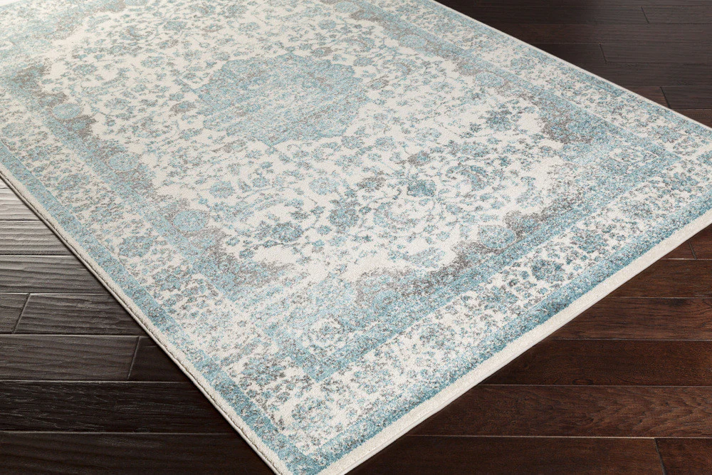Aberdine Teal/Light Gray Area Rug - Image 2
