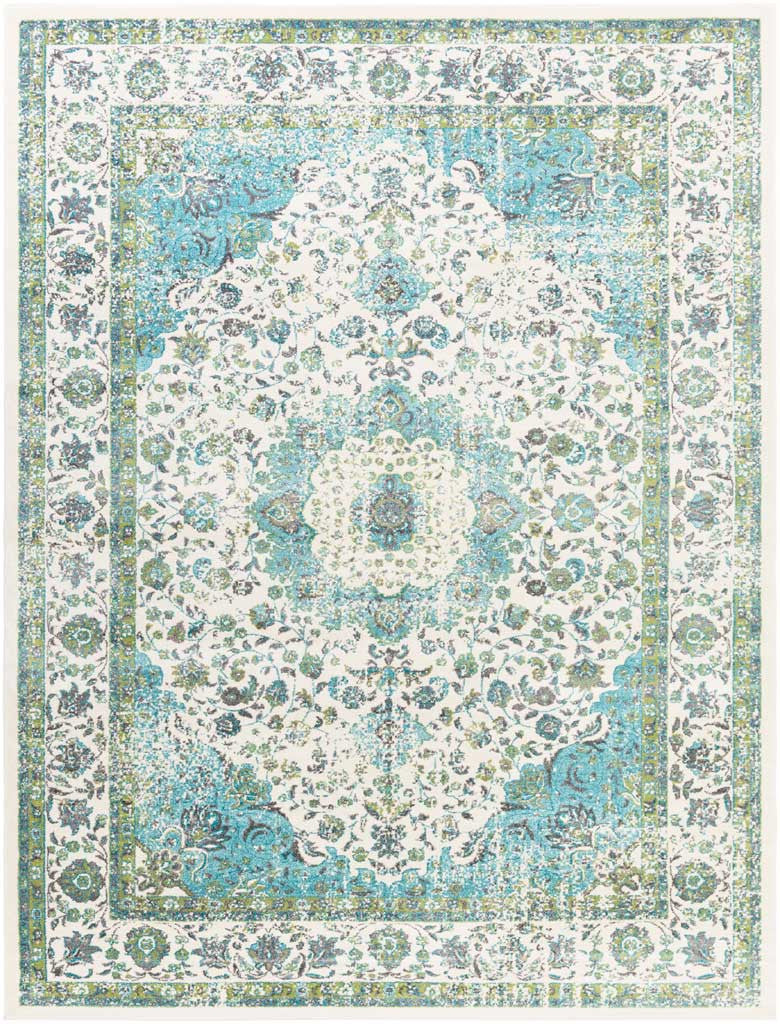 Aberdine Teal/Lime/ Multi Area Rug - Image 2