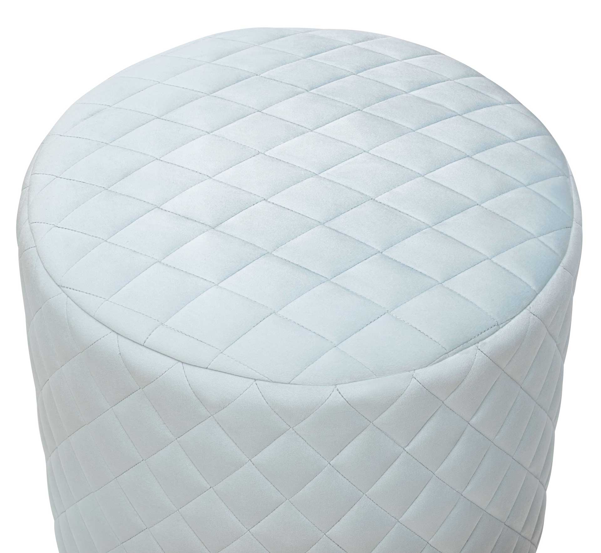 Abey Velvet Ottoman Blue - Image 2