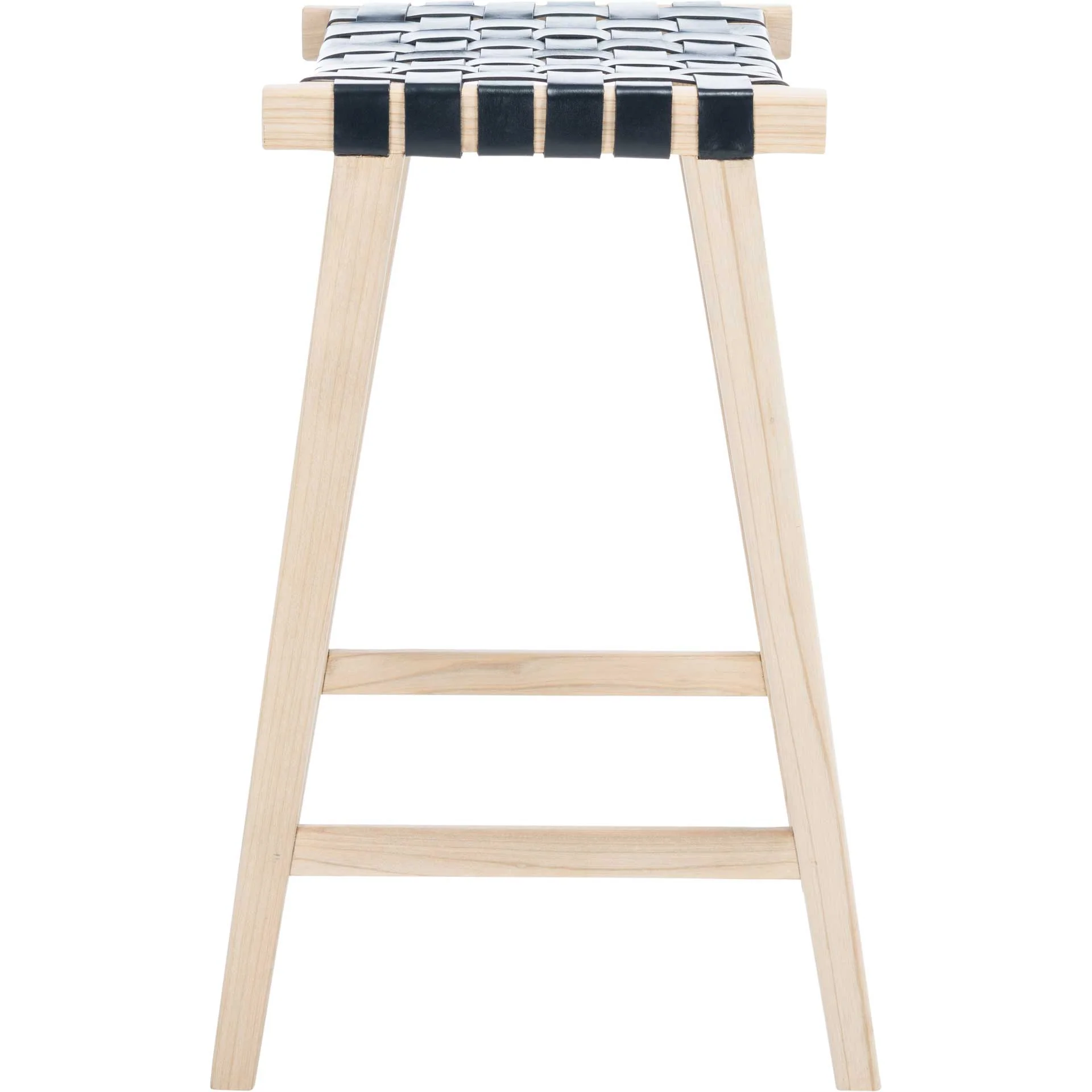 Abril Rectangle Bar Stool Black/Natural - Image 2