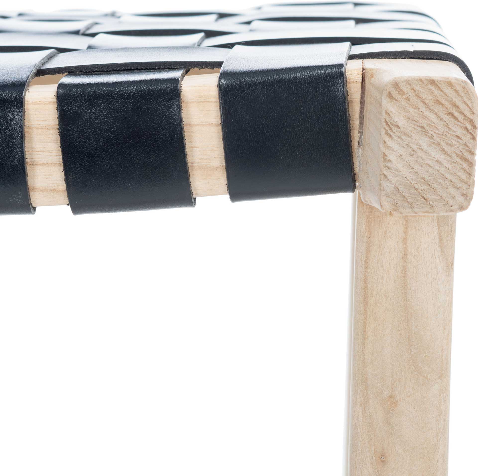 Abril Rectangle Bar Stool Black/Natural - Image 3