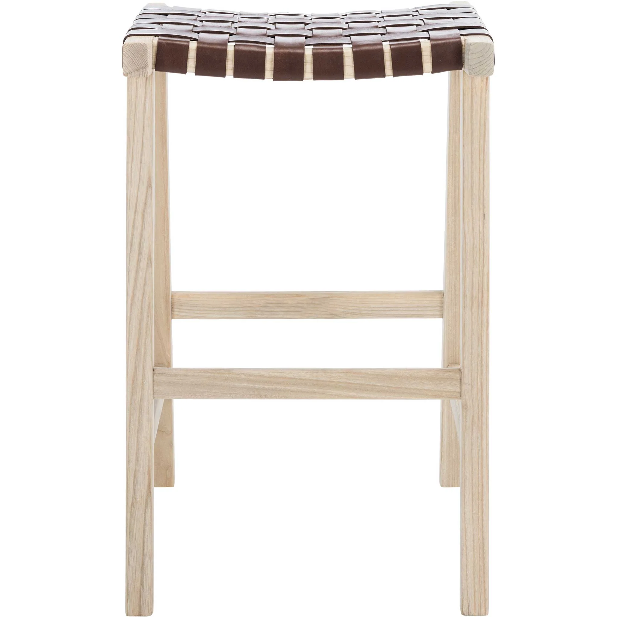 Abril Rectangle Bar Stool Cognac/Natural - Image 2