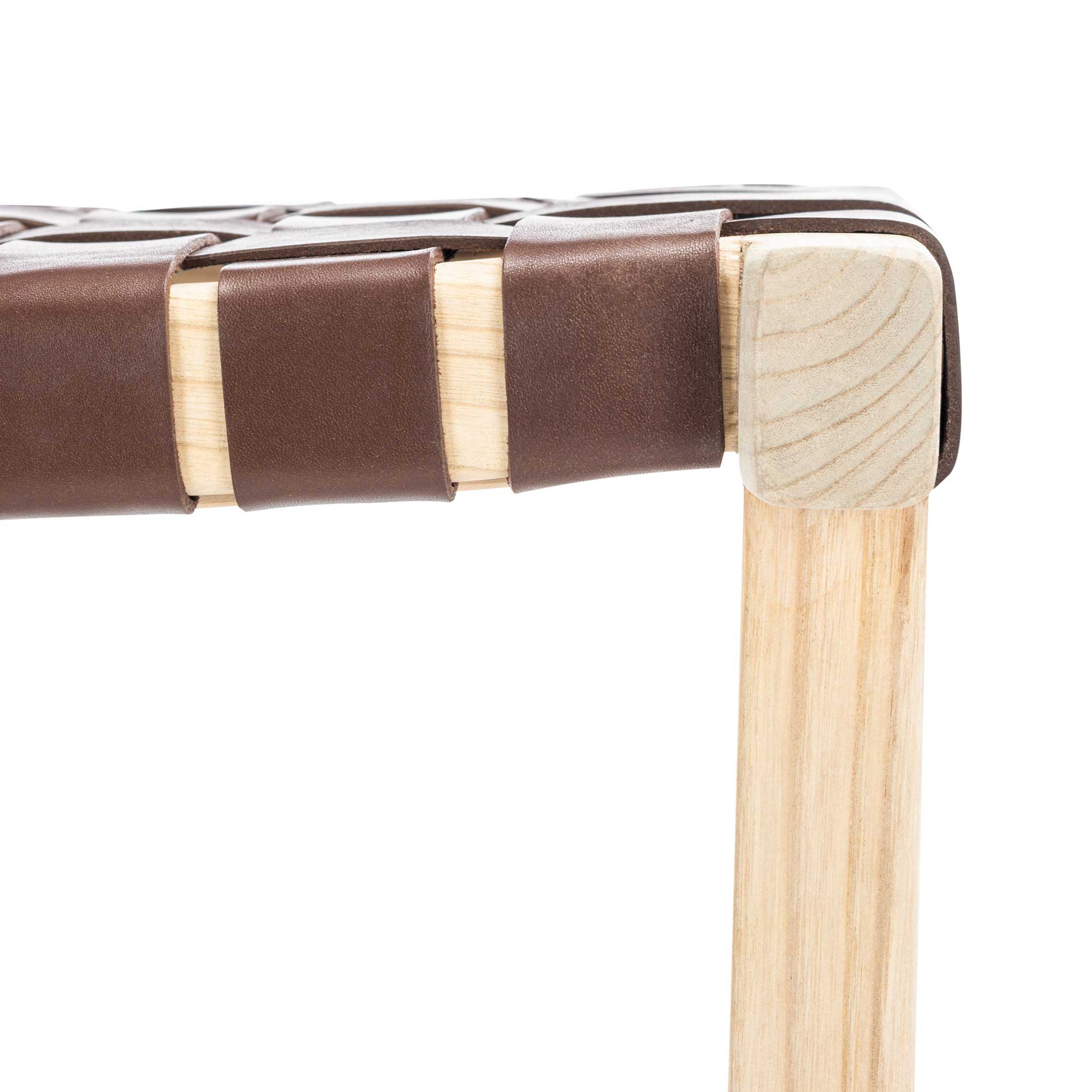 Abril Rectangle Bar Stool Cognac/Natural - Image 4