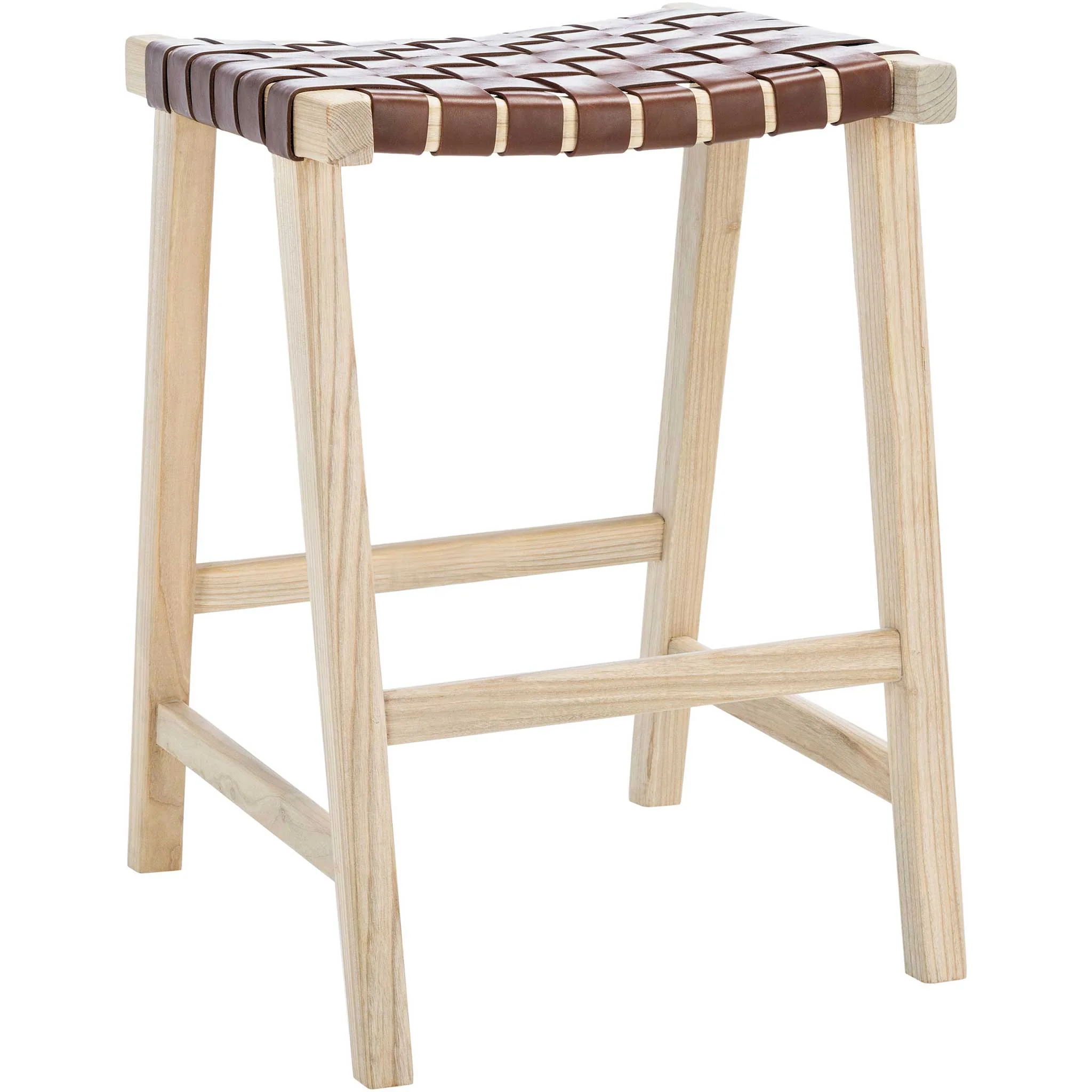 Abril Rectangle Bar Stool Cognac/Natural - Image 9