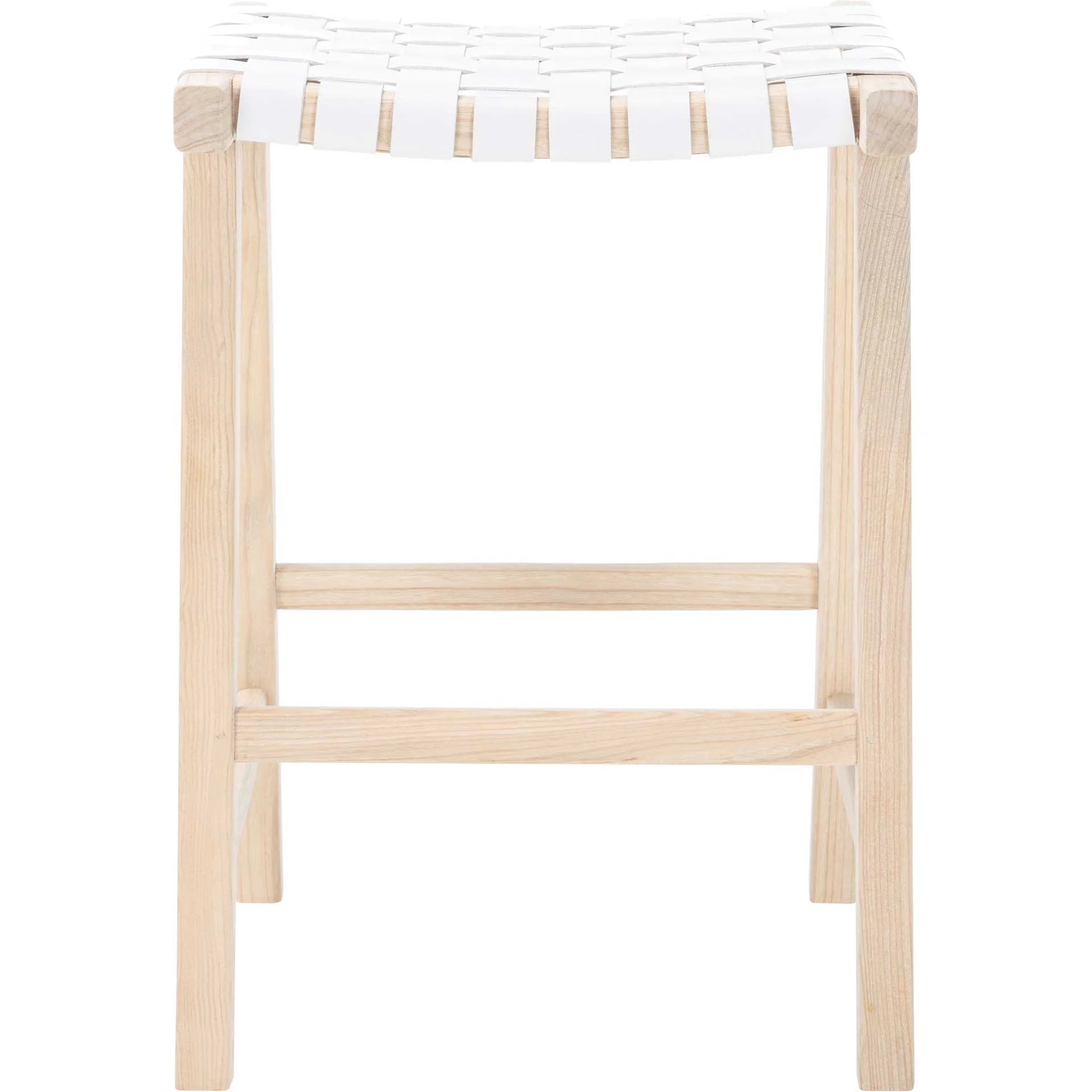 Abril Rectangle Bar Stool White/Natural - Image 6