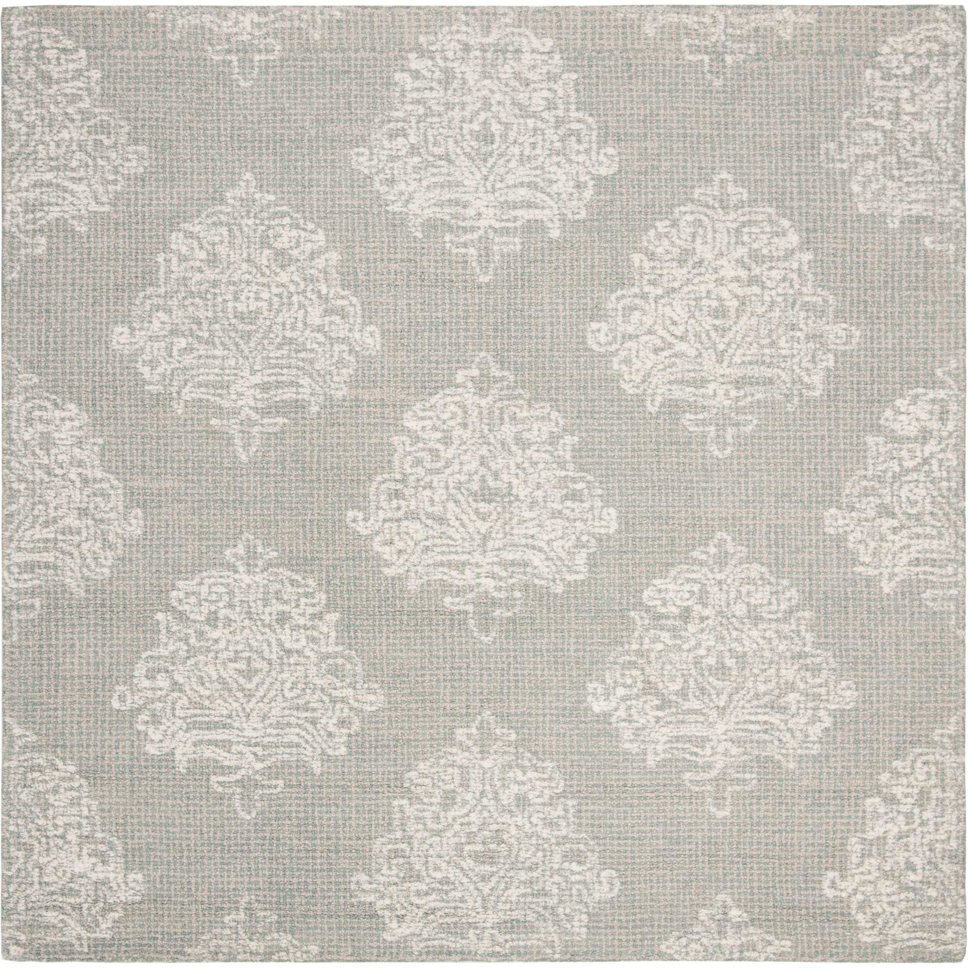 Abstract Aqua/Ivory Area Rug - Image 3
