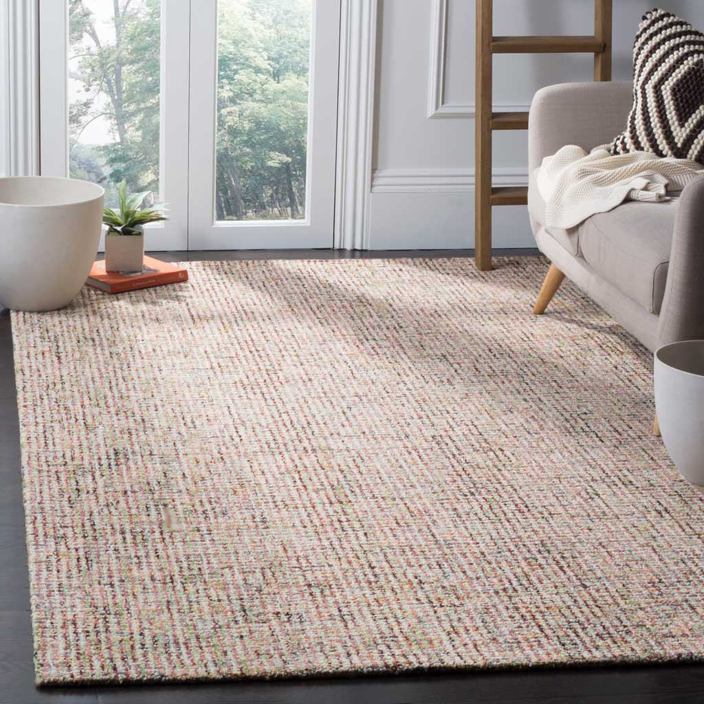Abstract Beige/Rust Area Rug - Image 6