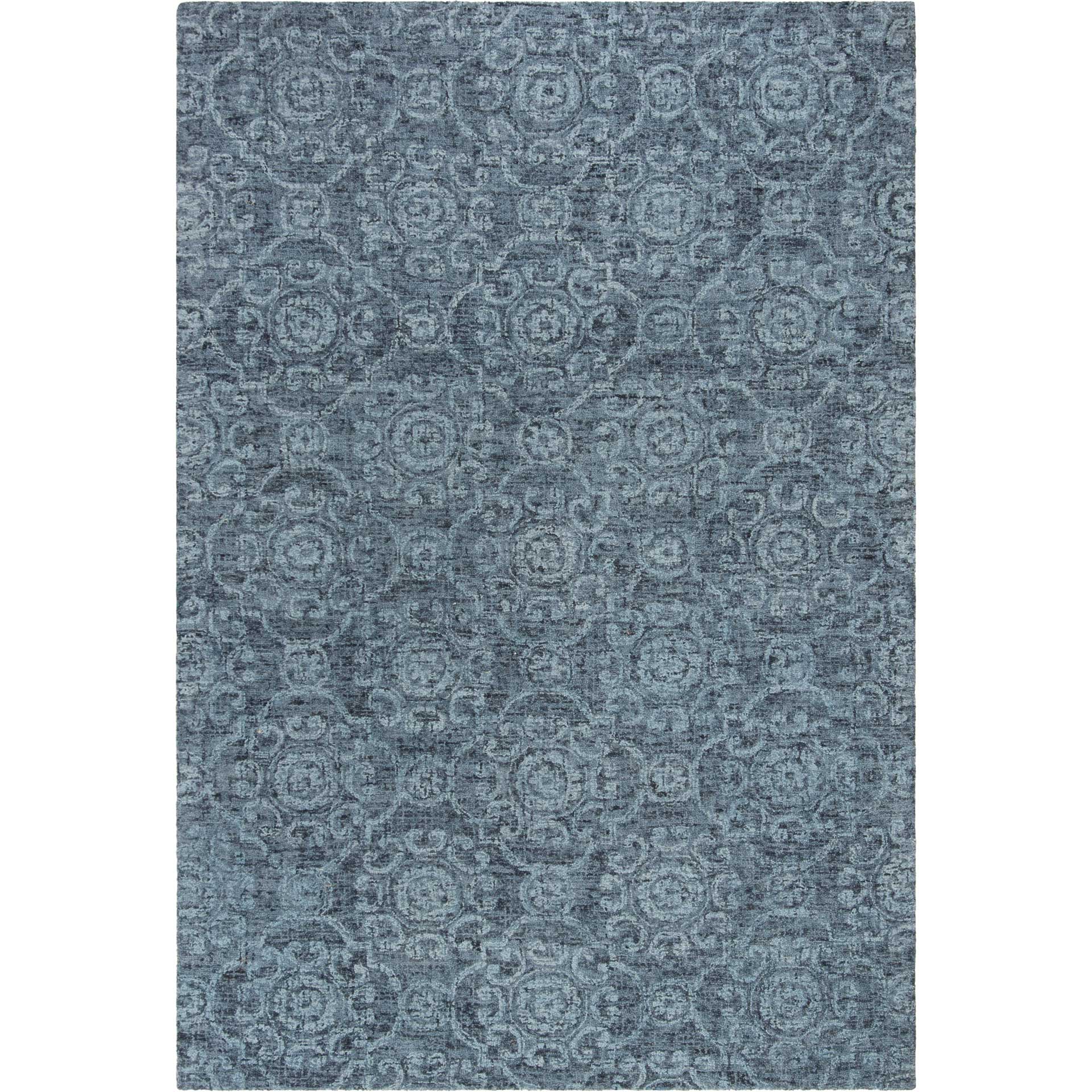 Abstract Blue Area Rug - Image 2