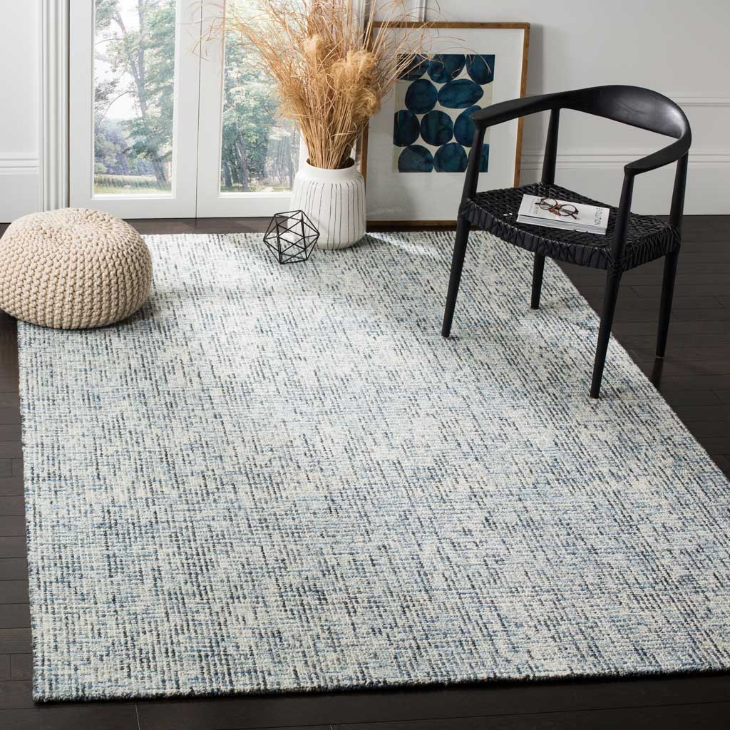 Abstract Blue/Charcoal Area Rug - Image 6