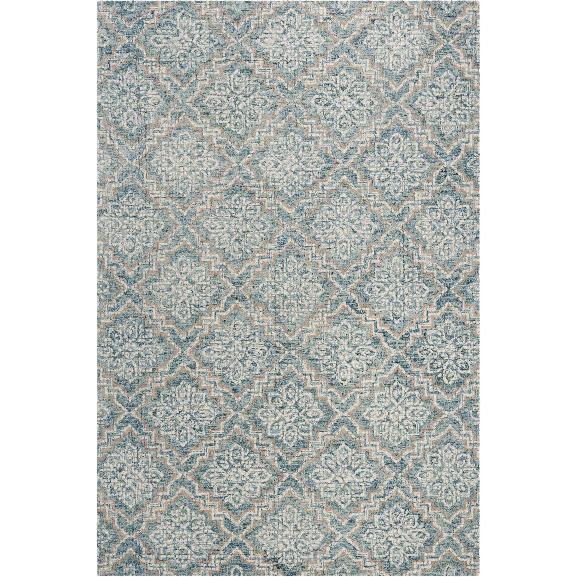 Abstract Blue/Gray Area Rug - Image 2