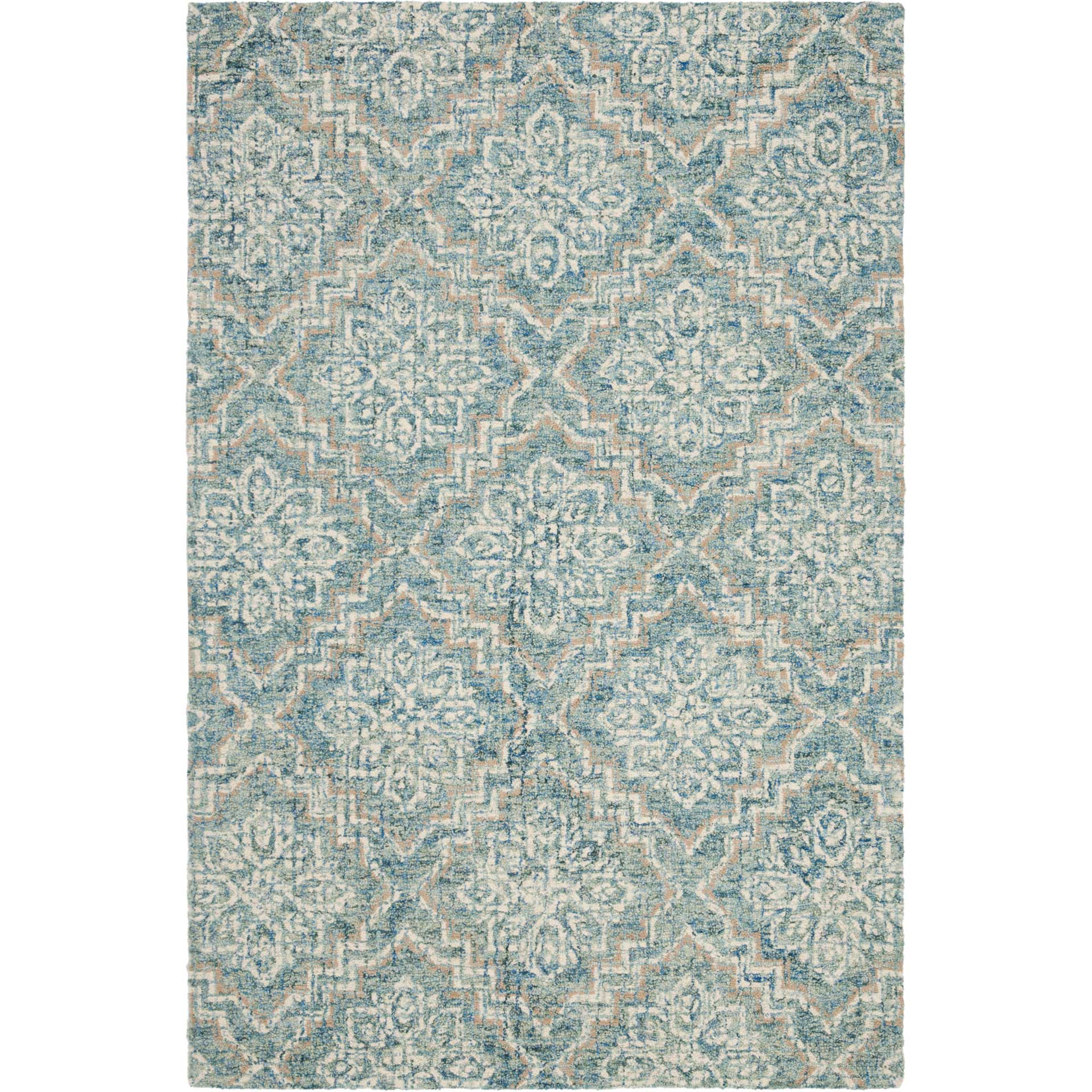 Abstract Blue/Gray Area Rug - Image 4