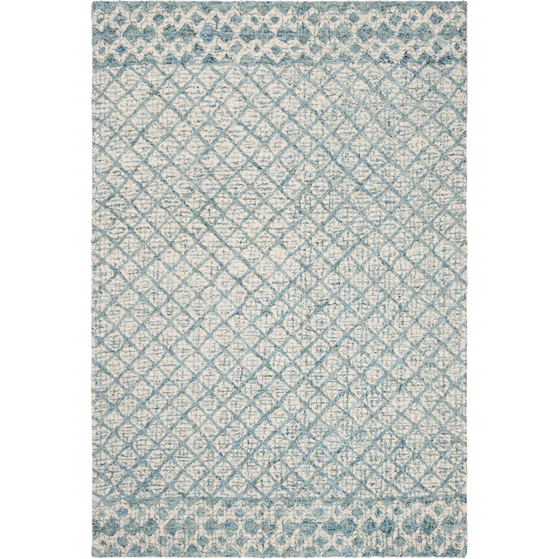 Abstract Blue/Ivory Area Rug - Image 3