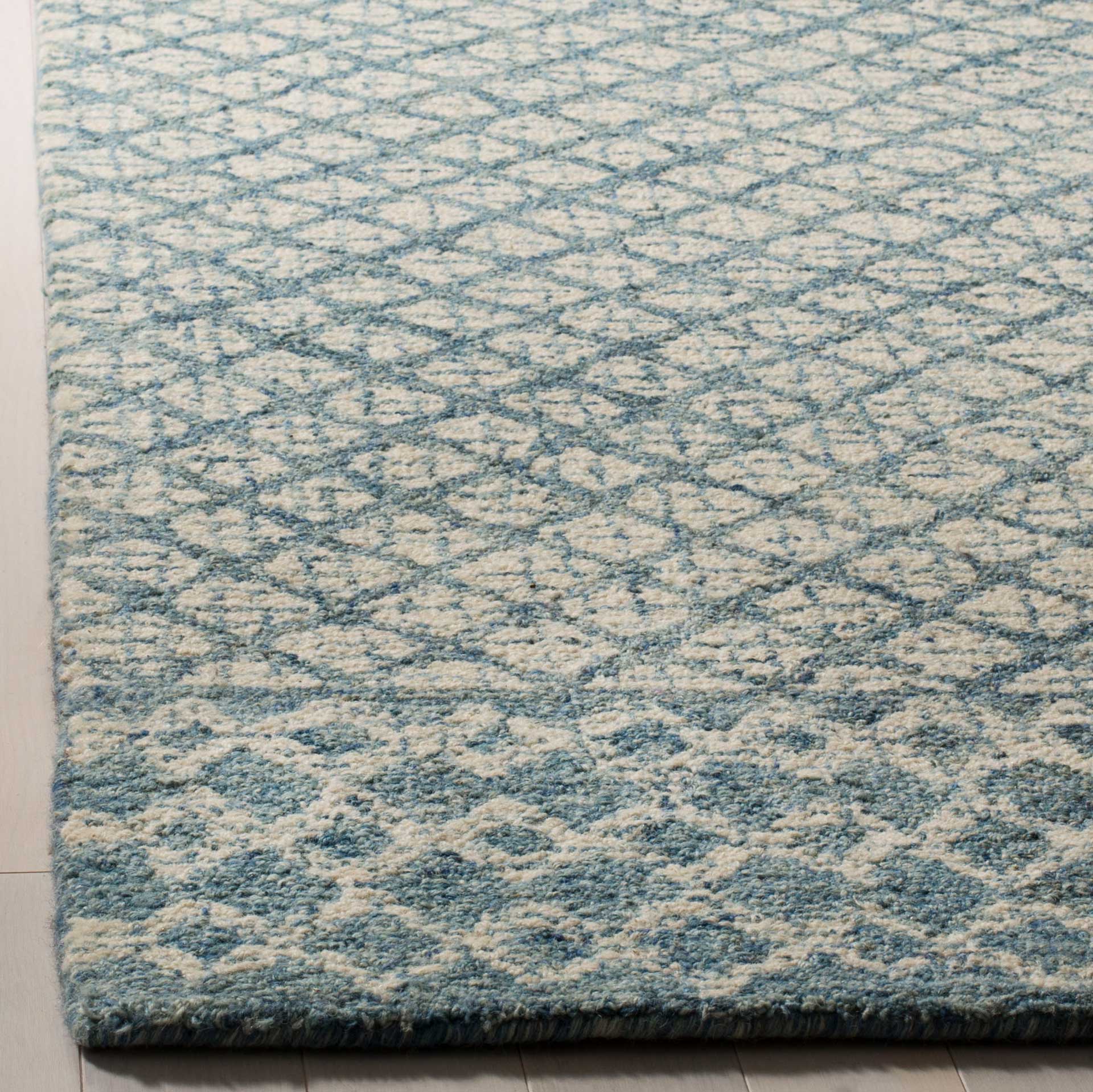 Abstract Blue/Ivory Area Rug - Image 4