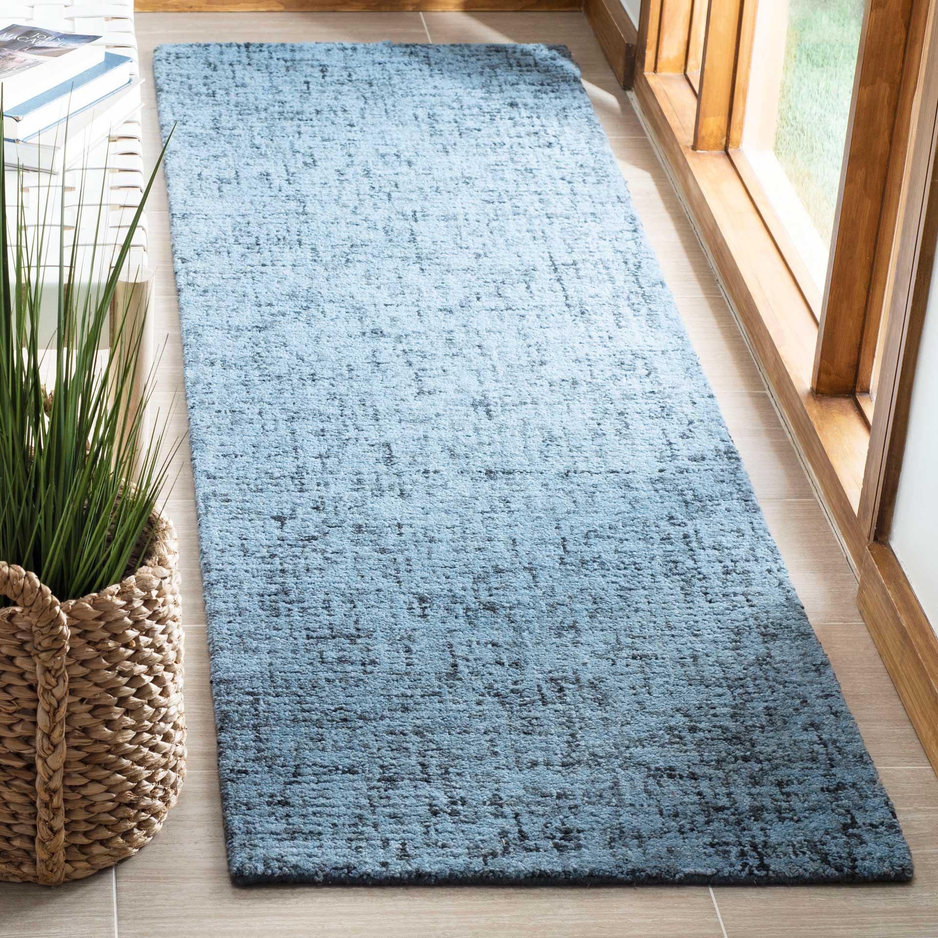 Abstract Blue/Multi Runner Rug - Image 2