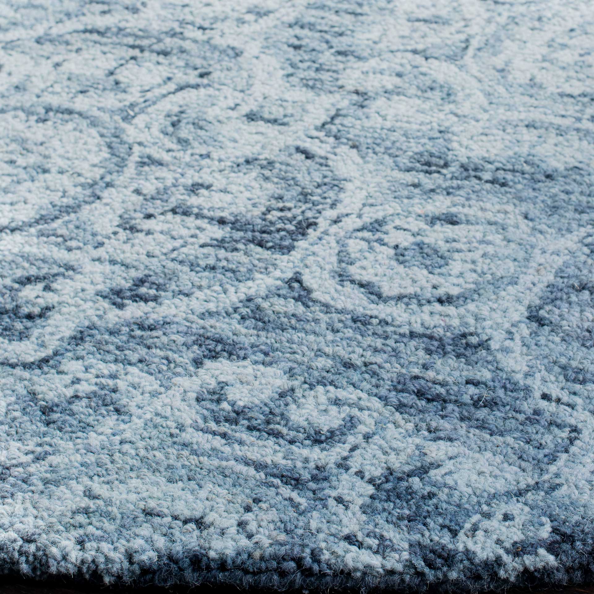Abstract Blue Round Rug - Image 2