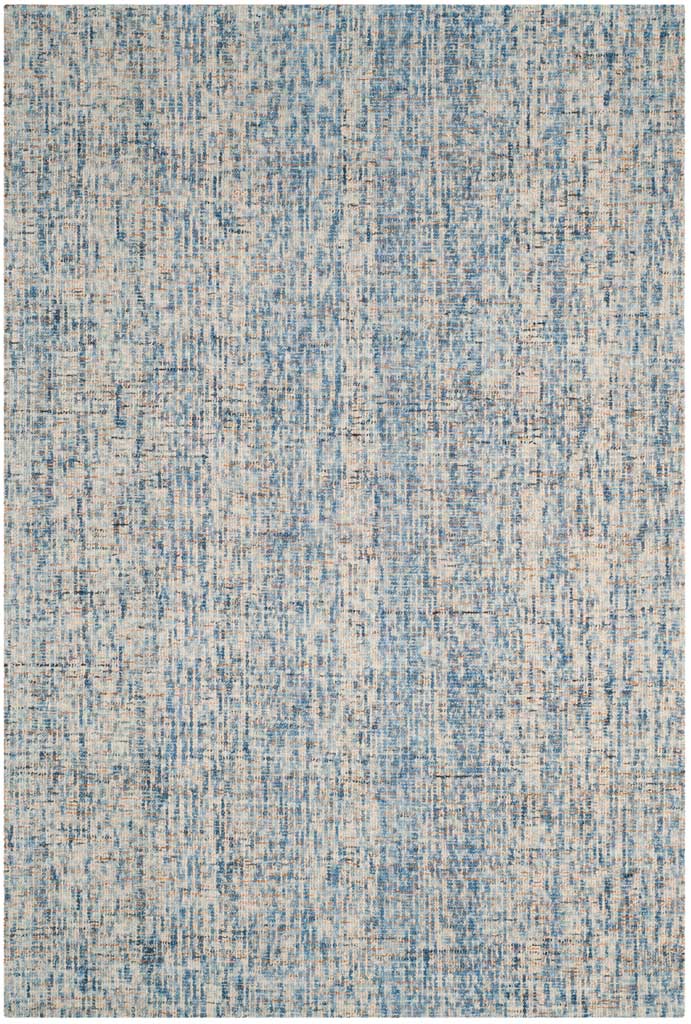 Abstract Dark Blue/Rust Area Rug - Image 2