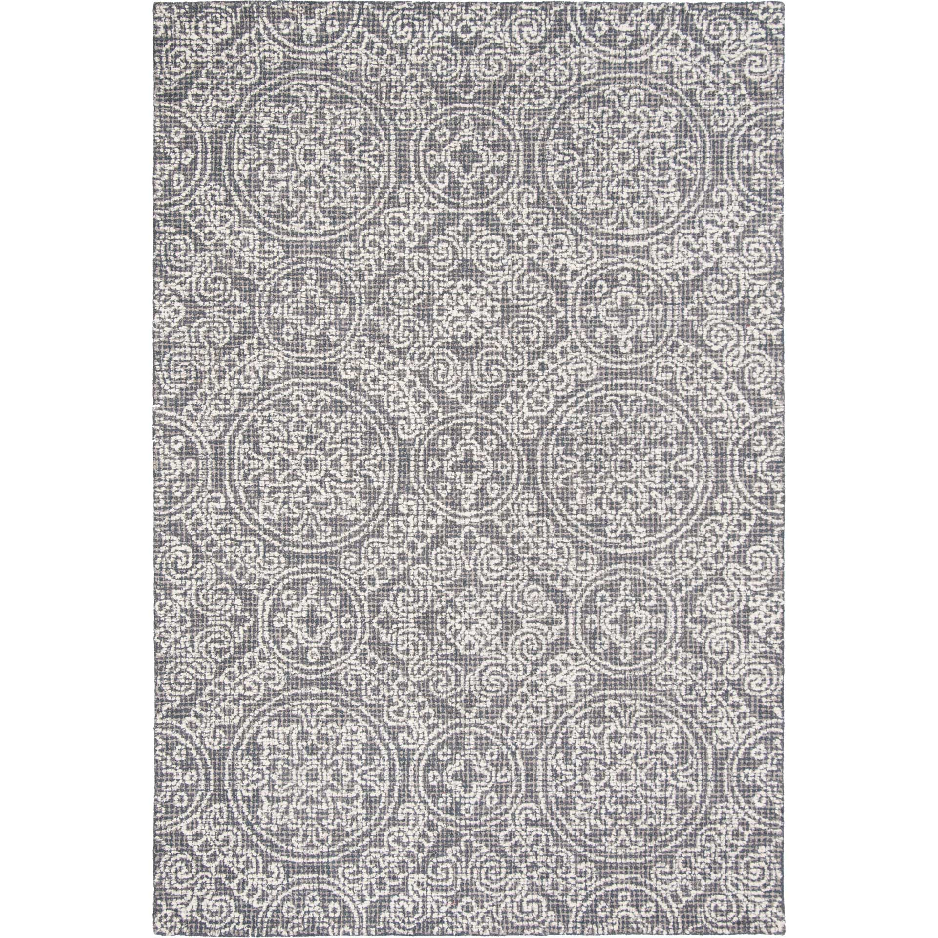 Abstract Gray/Ivory Area Rug - Image 2
