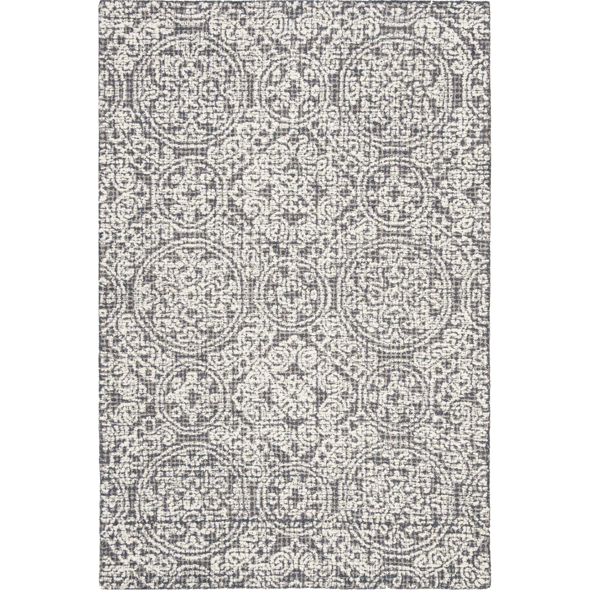 Abstract Gray/Ivory Area Rug - Image 4