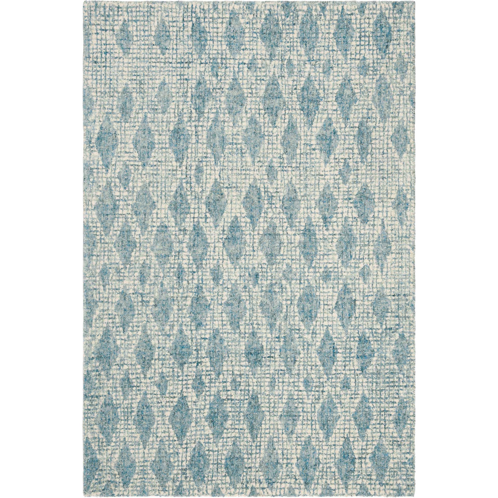 Abstract Ivory/Blue Area Rug - Image 3