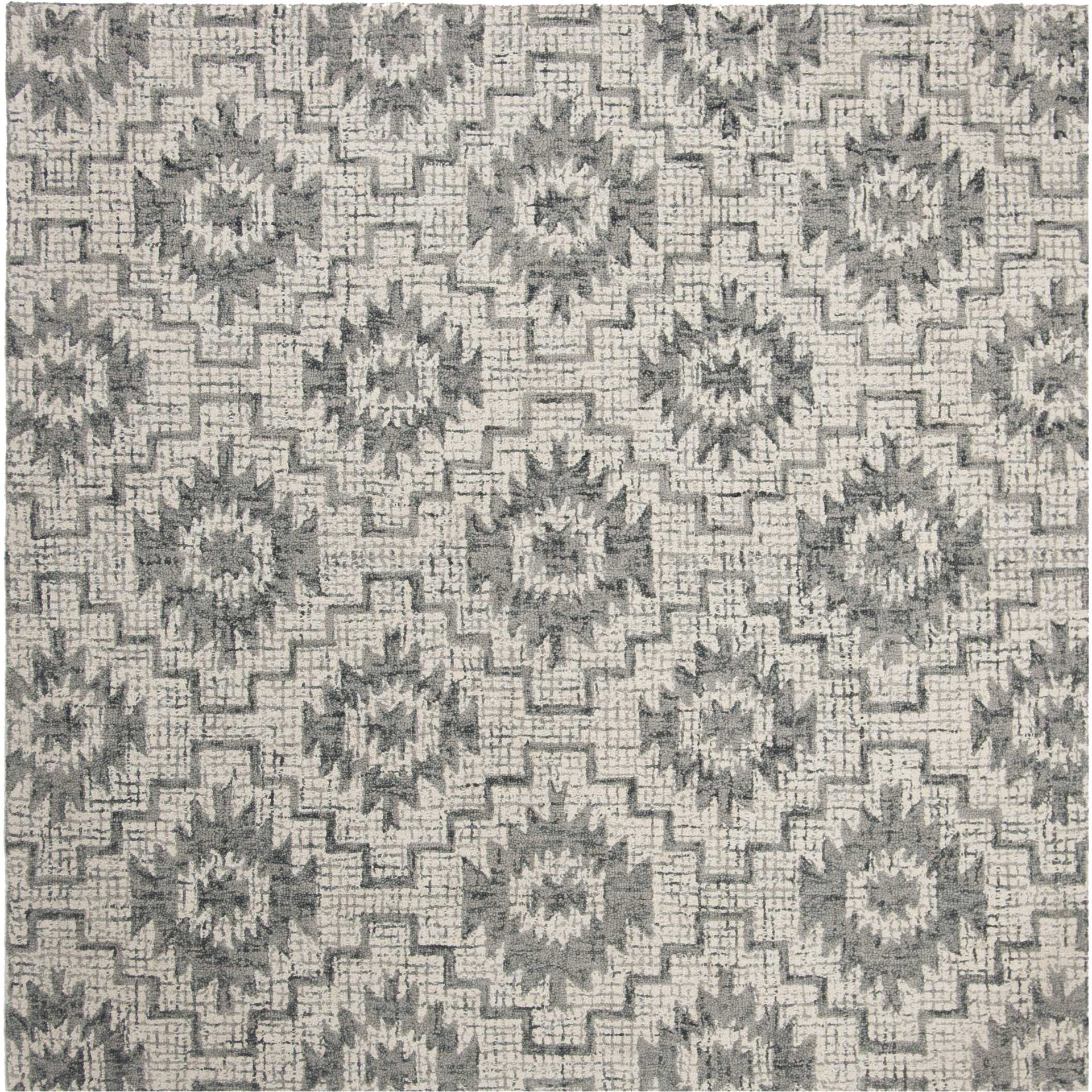 Abstract Ivory/Dark Gray Area Rug - Image 3