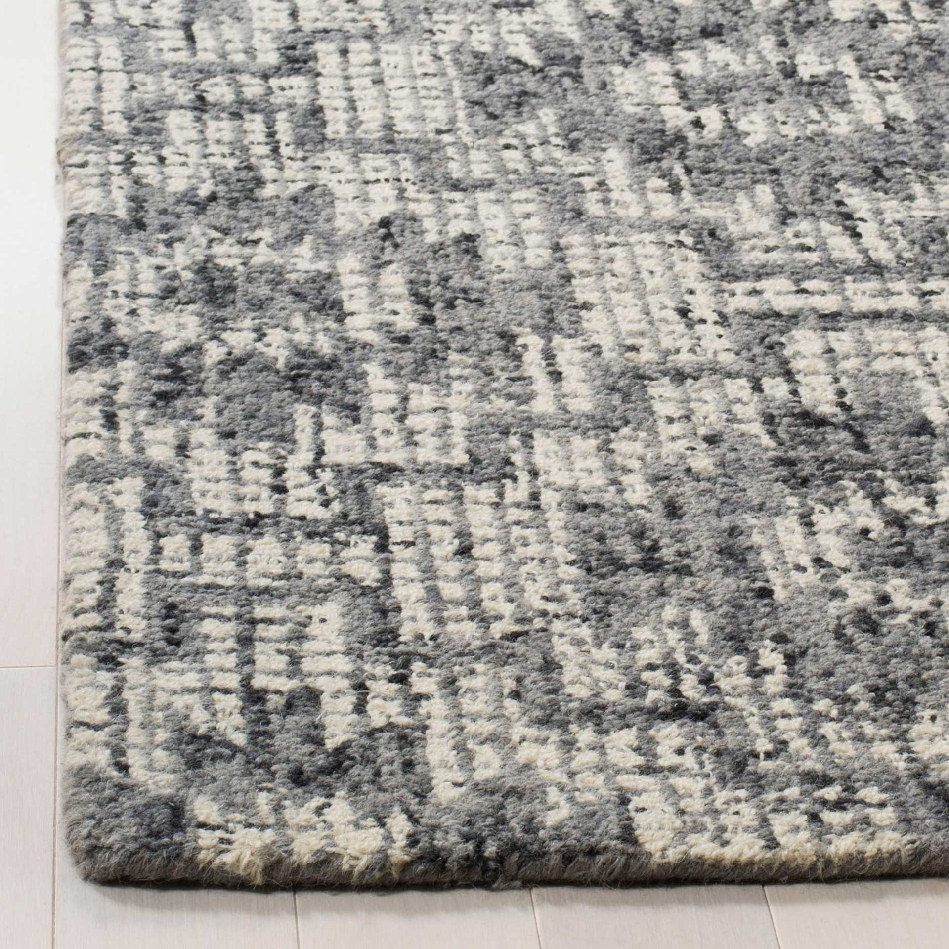 Abstract Ivory/Dark Gray Area Rug - Image 5