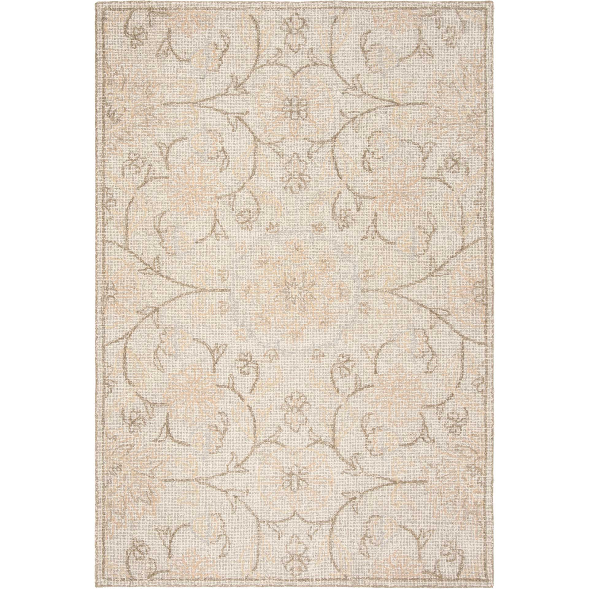 Abstract Light Gray/Ivory Area Rug - Image 2