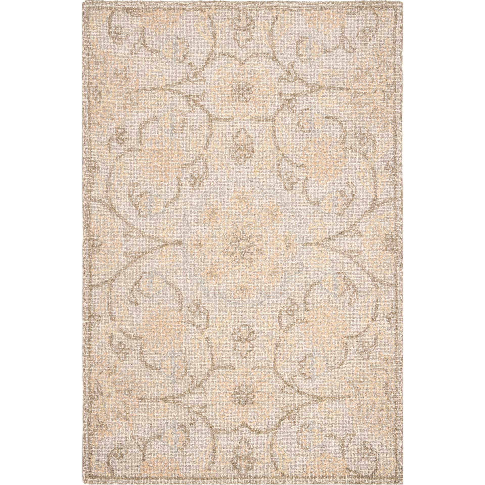 Abstract Light Gray/Ivory Area Rug - Image 4