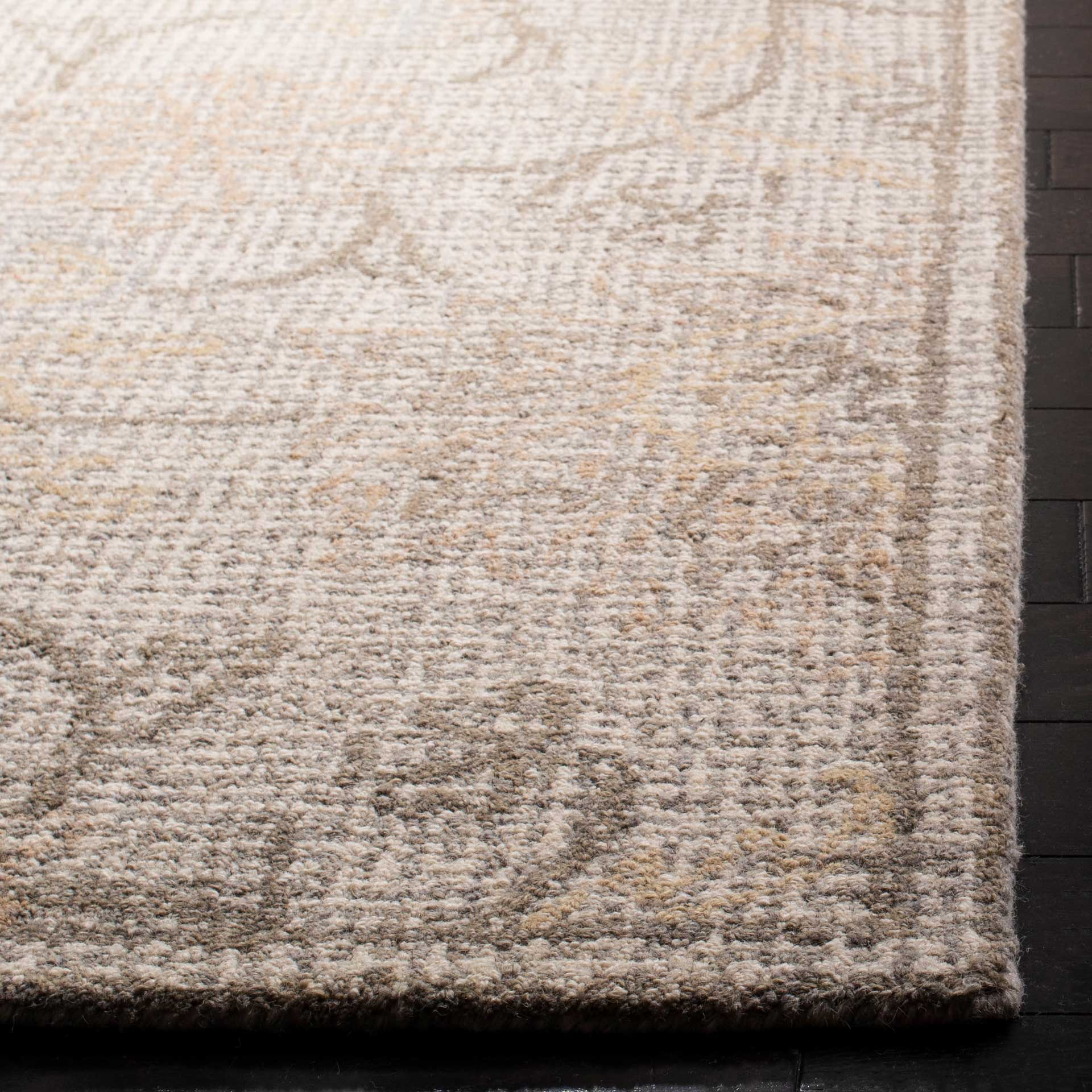 Abstract Light Gray/Ivory Area Rug - Image 5