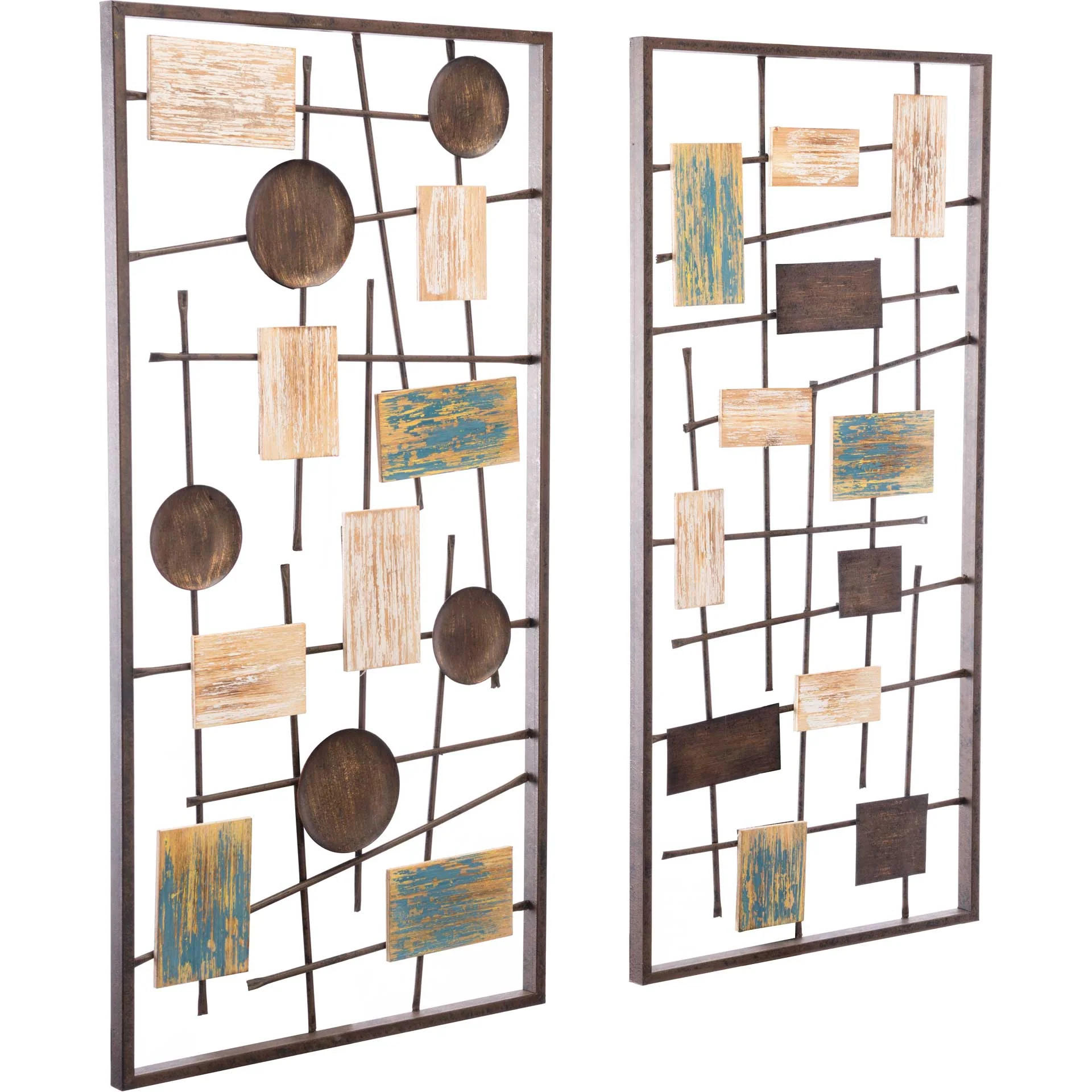 Abstract Wall Decor Antique (Set of 2) - Image 2