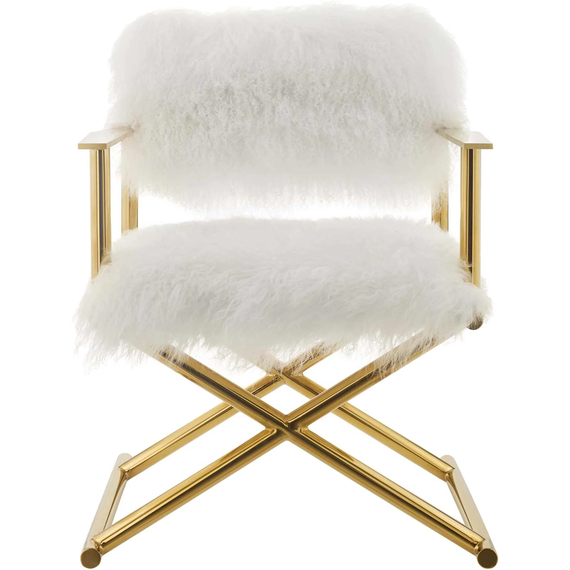 Ace Director's Chair Gold/White - Image 2