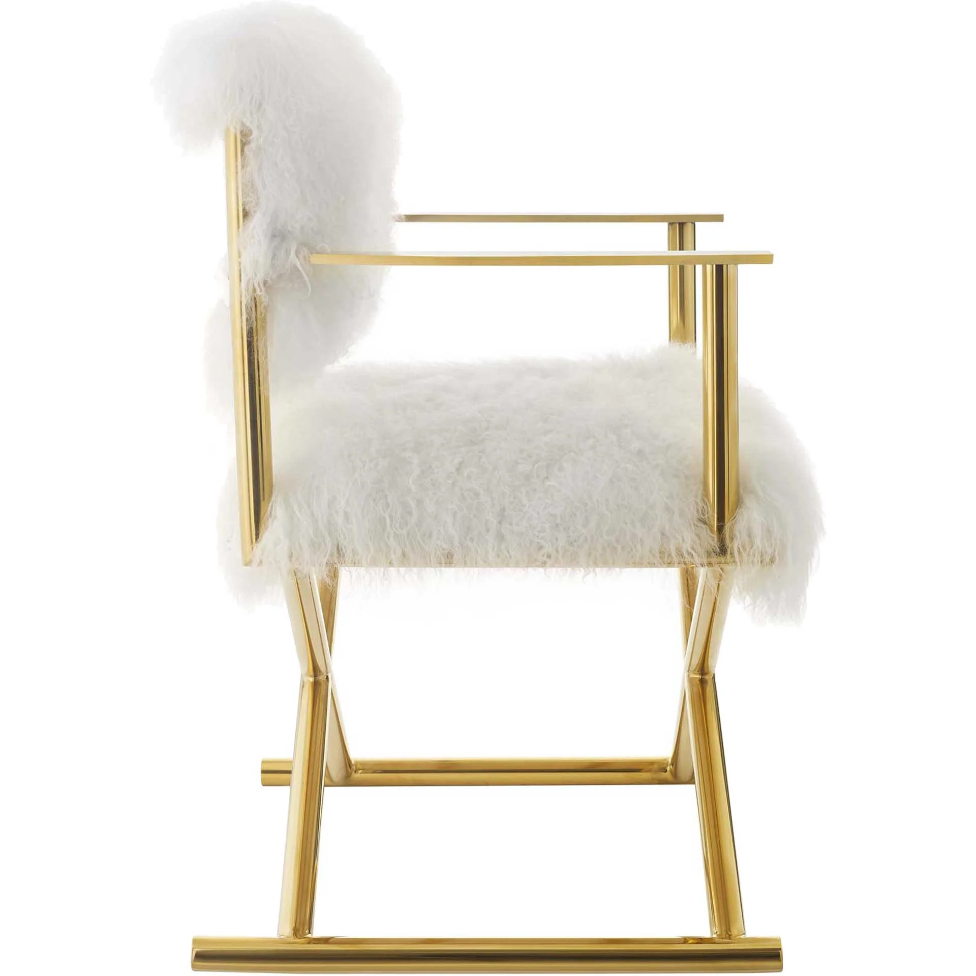 Ace Director's Chair Gold/White - Image 3