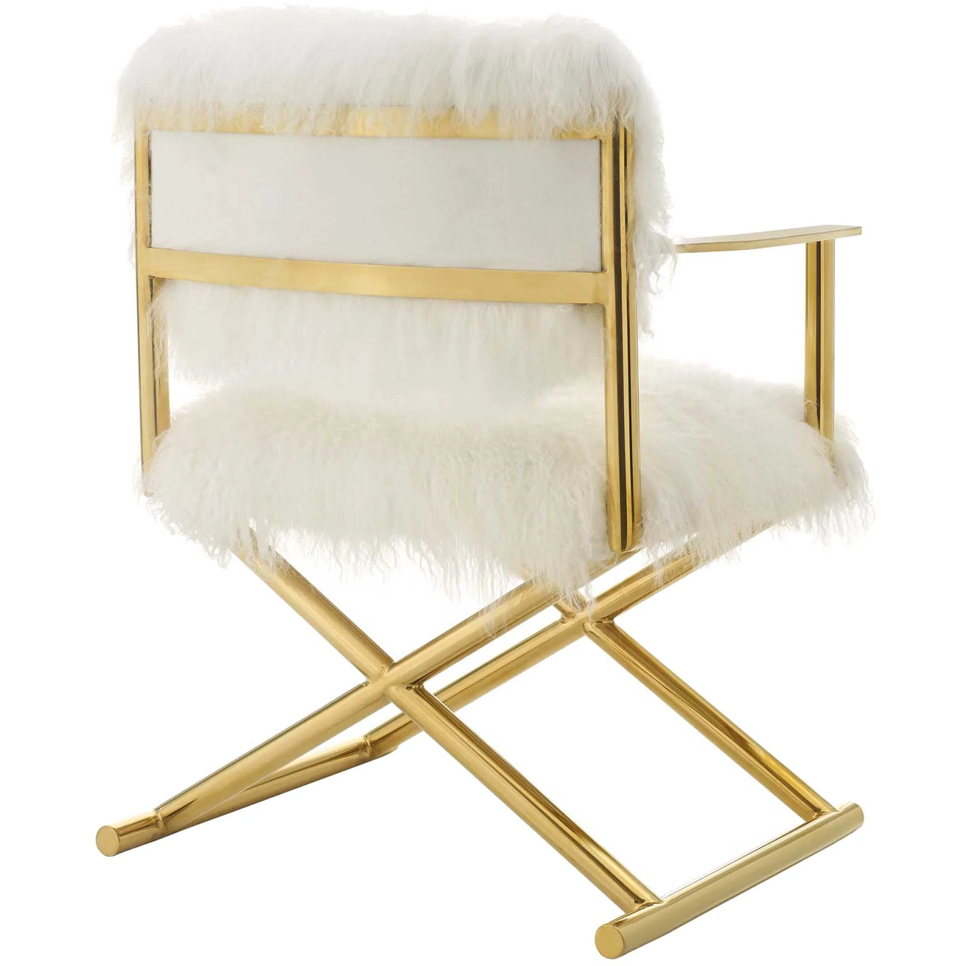 Ace Director's Chair Gold/White - Image 4