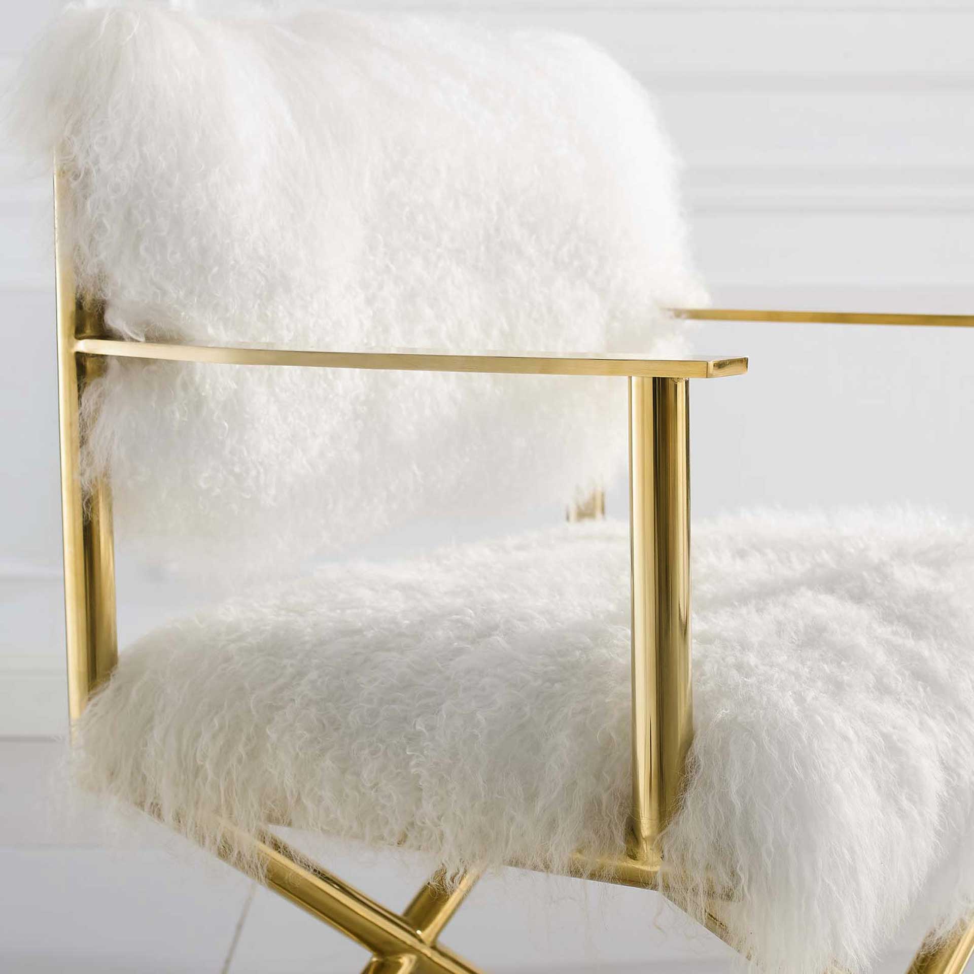 Ace Director's Chair Gold/White - Image 5