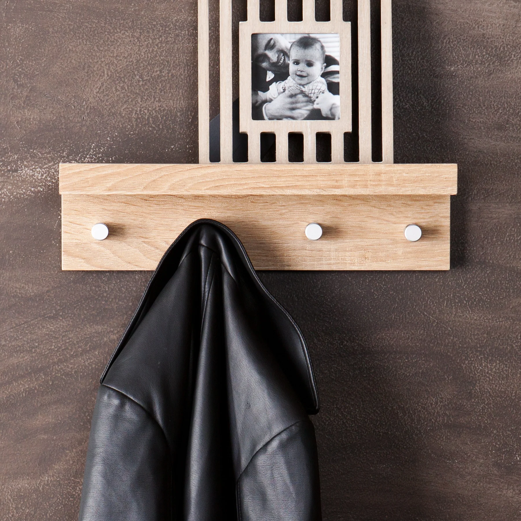 Ace Hanger Wall Shelf Light Oak - Image 3