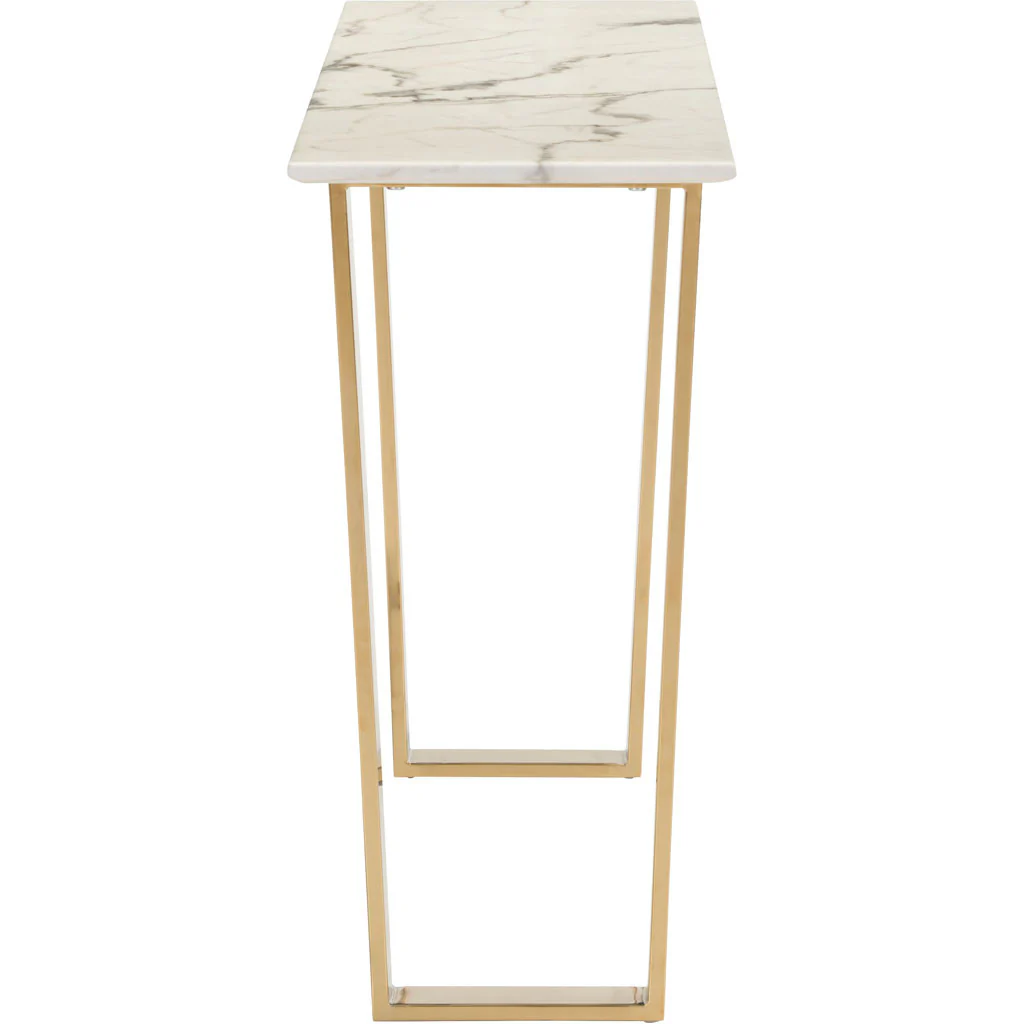 Acel Console Table Stone & Gold - Image 2