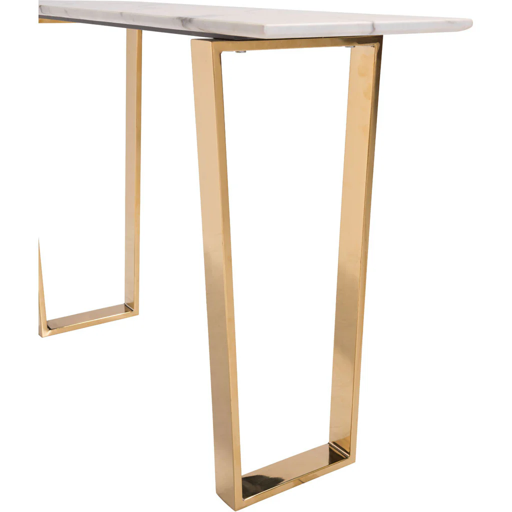 Acel Console Table Stone & Gold - Image 4