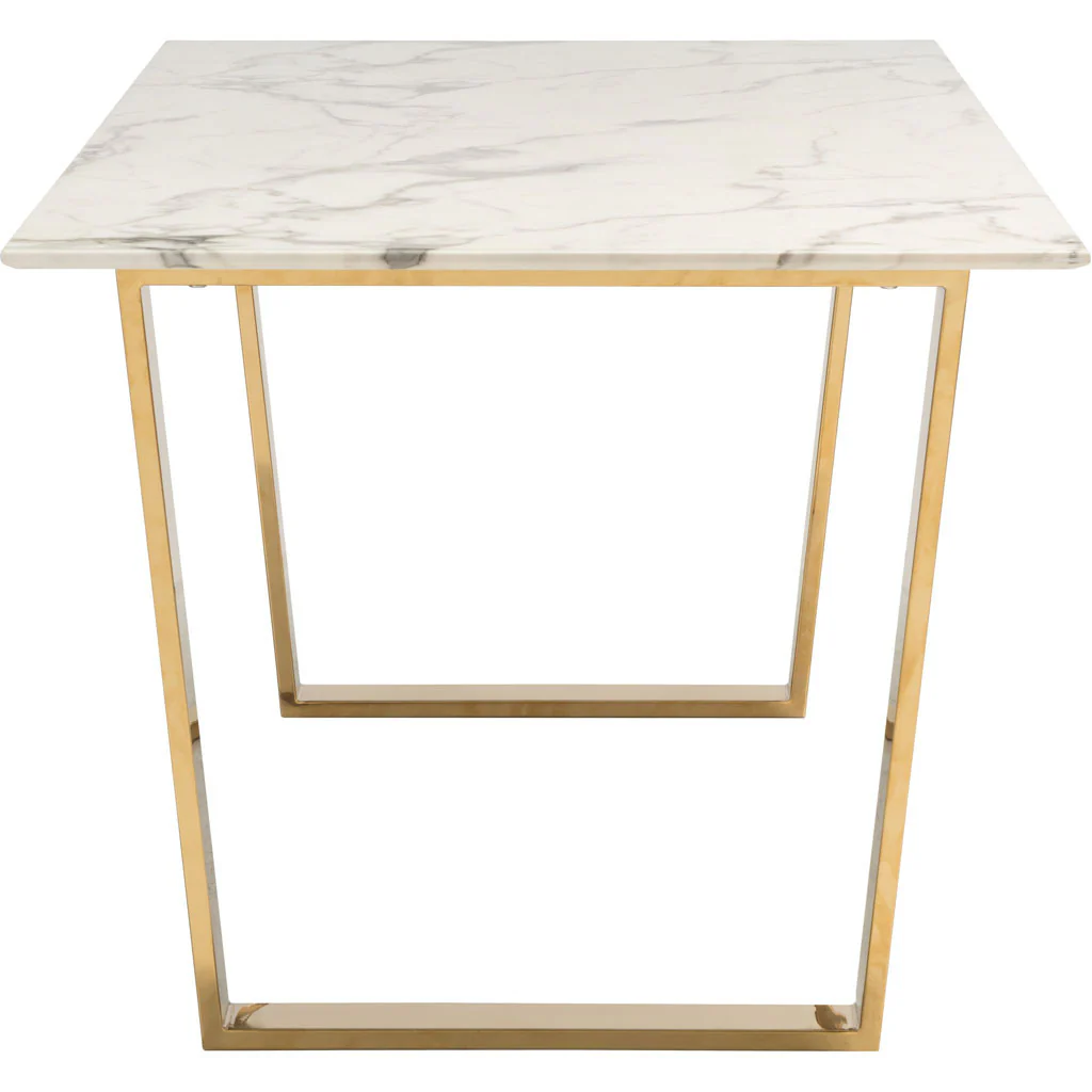 Acel Dining Table Stone & Gold - Image 2