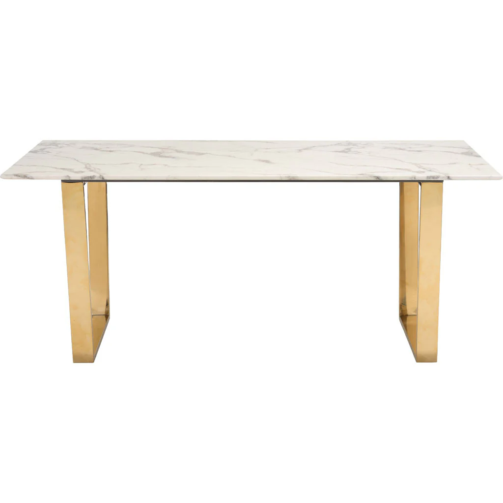 Acel Dining Table Stone & Gold - Image 3