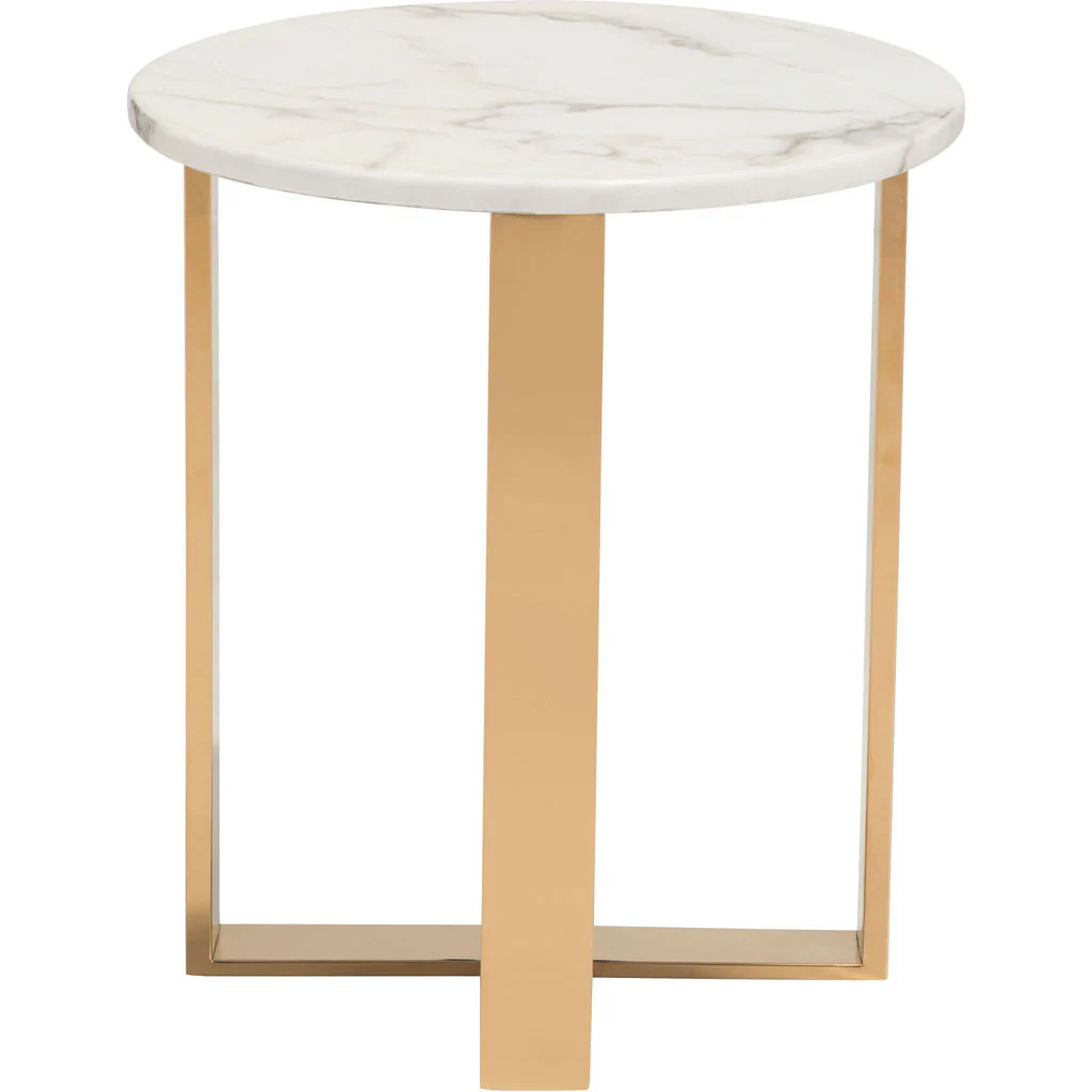 Acel End Table Stone & Gold - Image 2